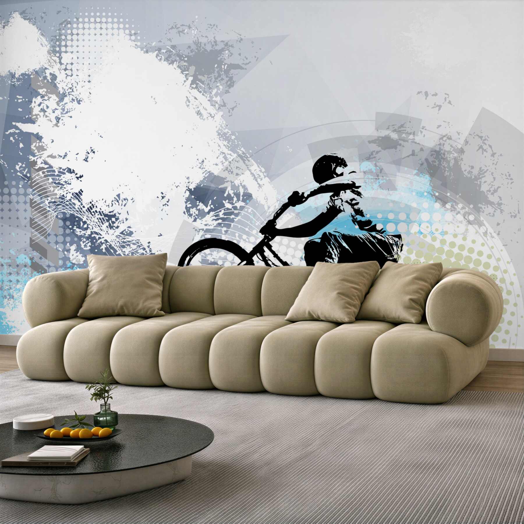Fototapeta graffiti motocyklisty