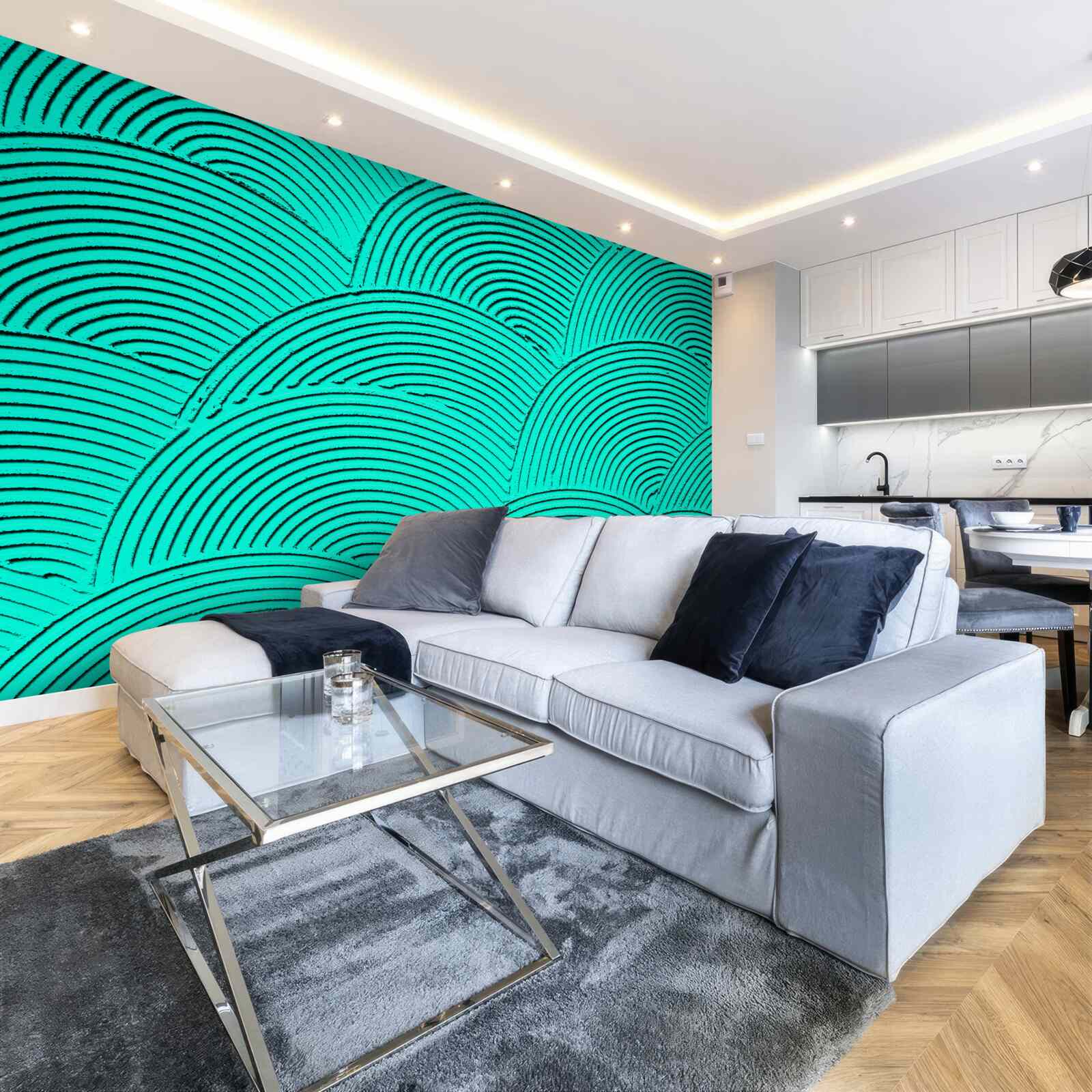 Fototapet semicercuri luminoase cu un aspect abstract