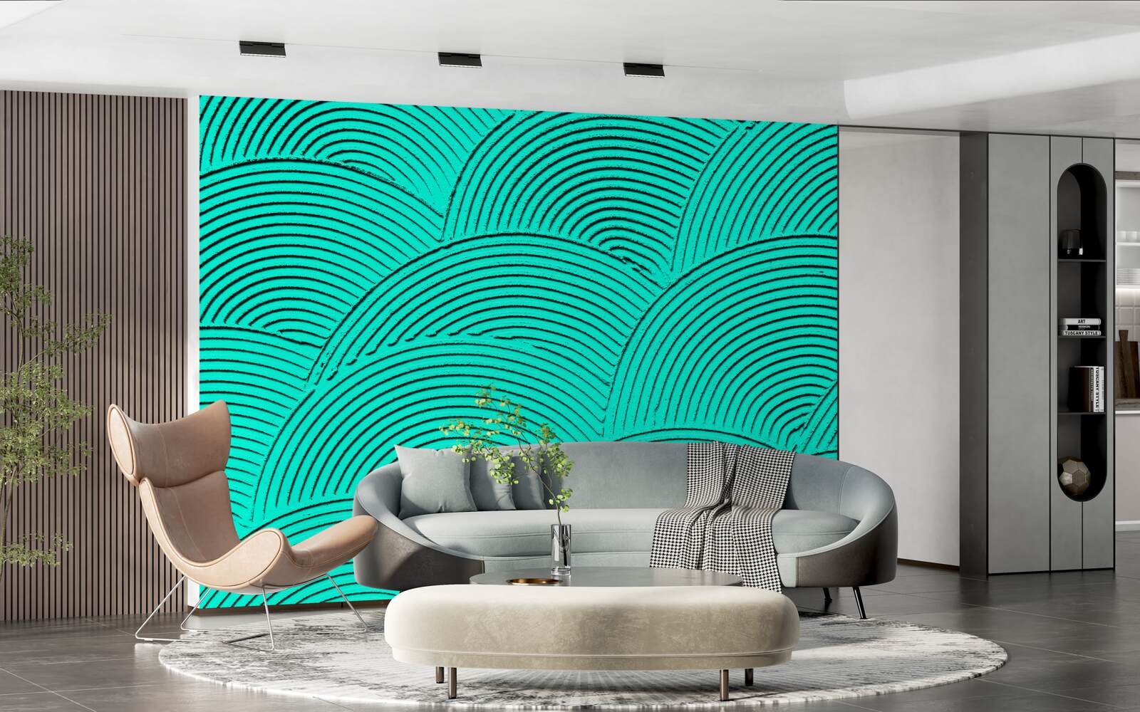 Fototapet semicercuri luminoase cu un aspect abstract