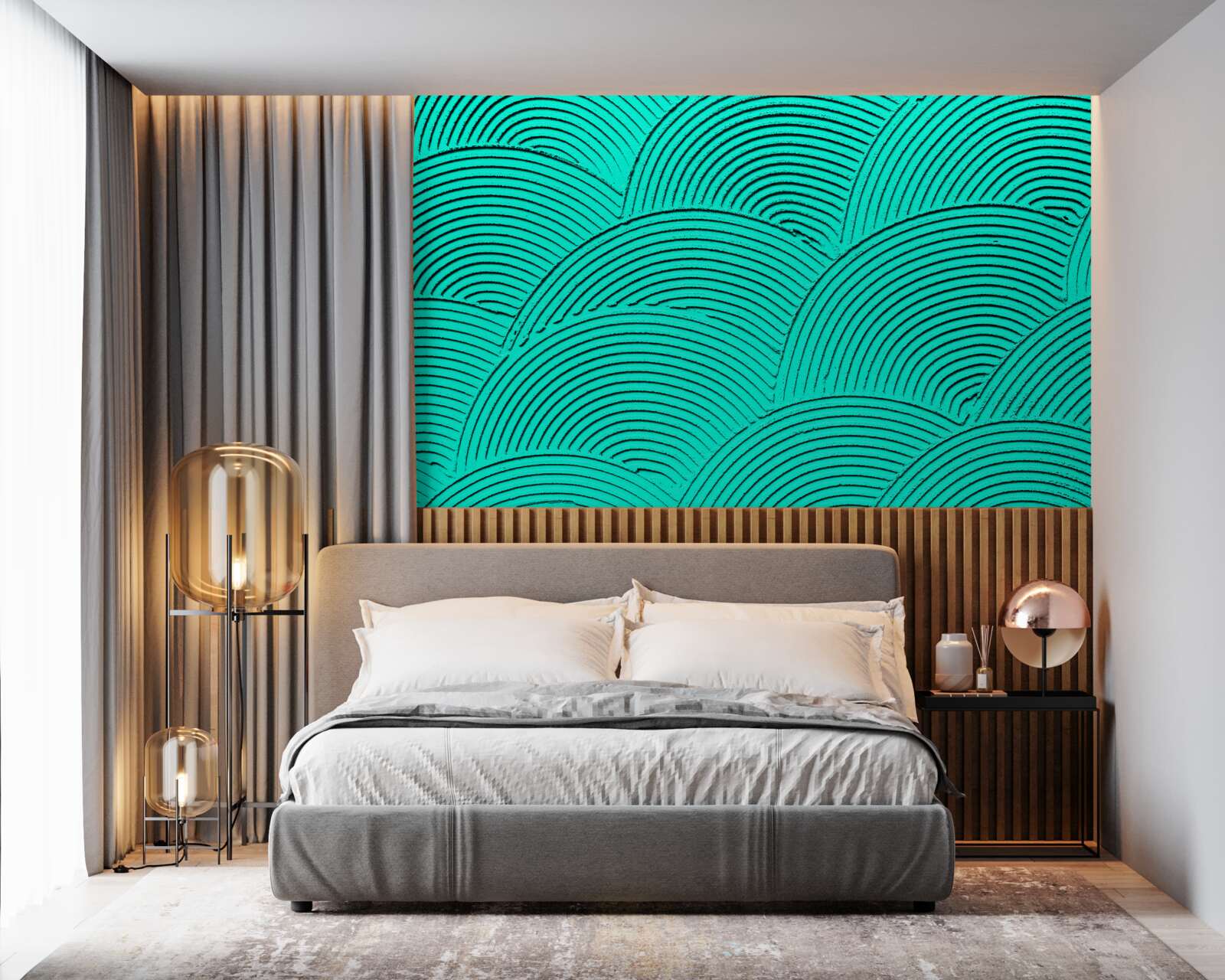 Fototapet semicercuri luminoase cu un aspect abstract