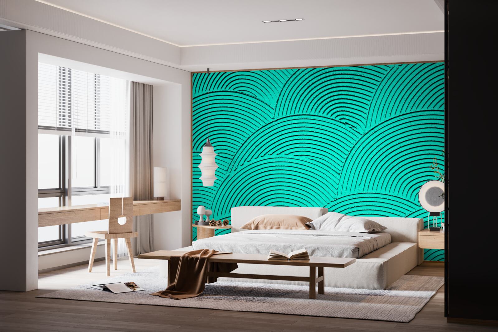 Fototapet semicercuri luminoase cu un aspect abstract