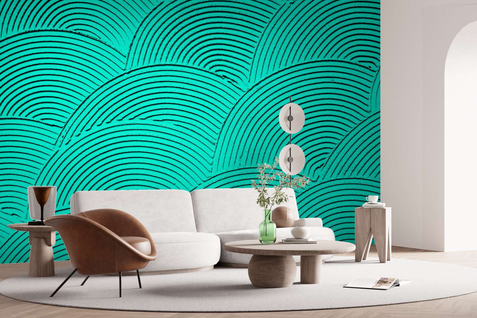 Fototapet semicercuri luminoase cu un aspect abstract