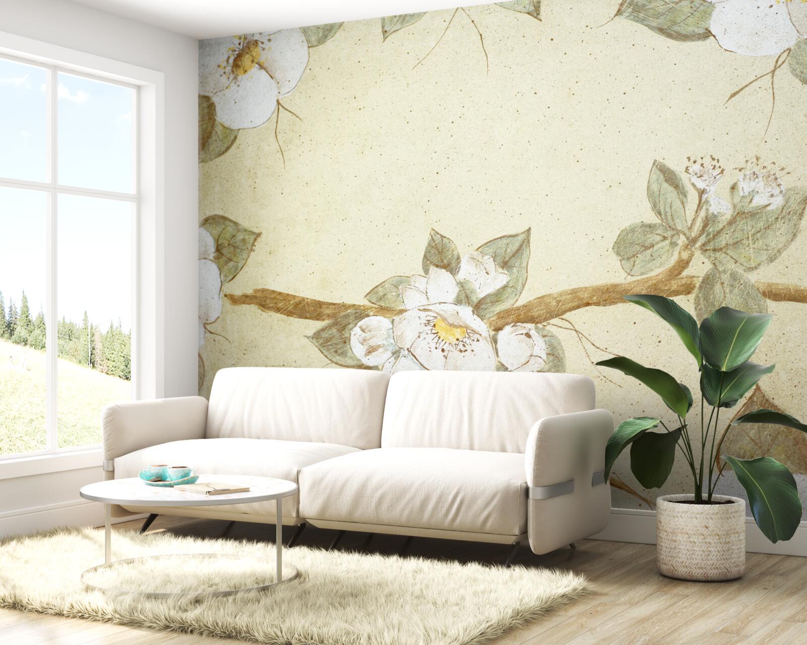 Fototapet florile înfloresc pe ramuri