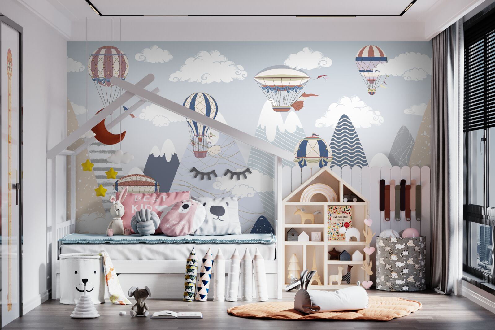 Fototapet zbor în baloane cu aer cald