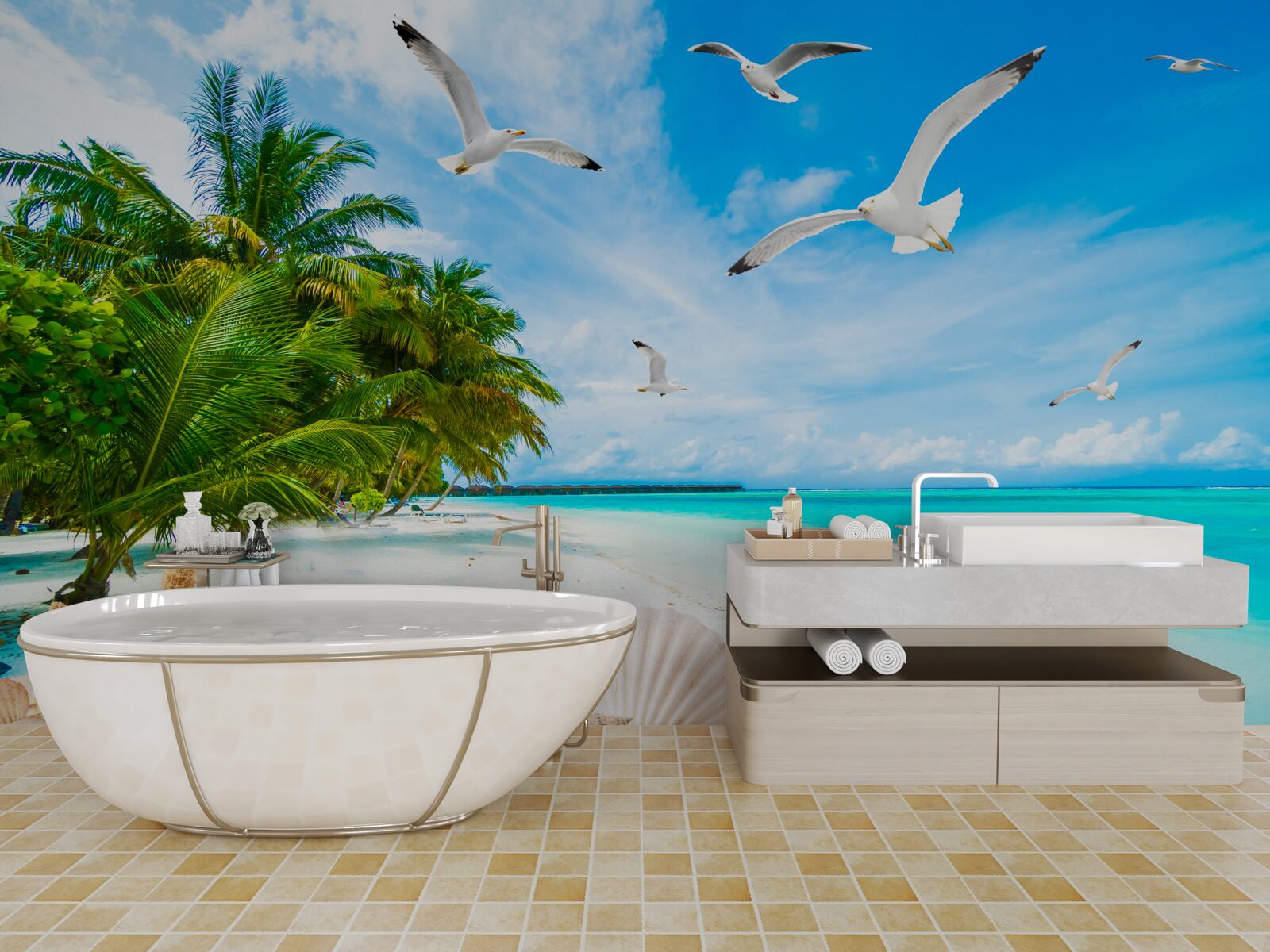 Fototapet țărm tropical calm