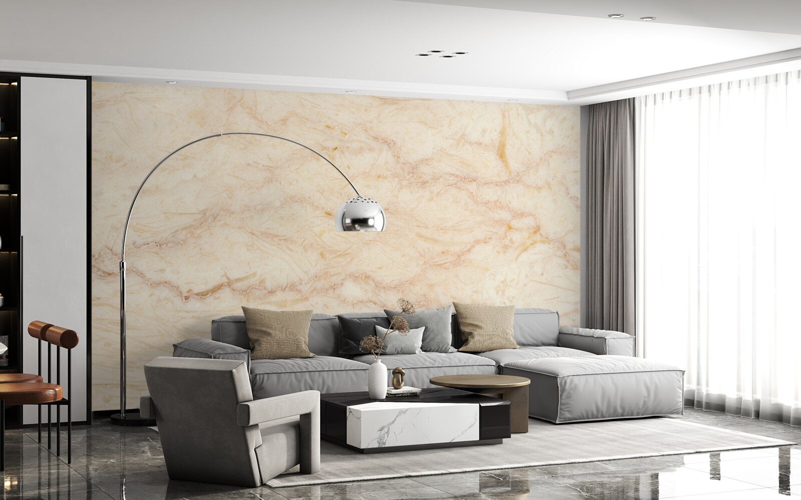 Fototapet vântul transportă nisip pe câmp