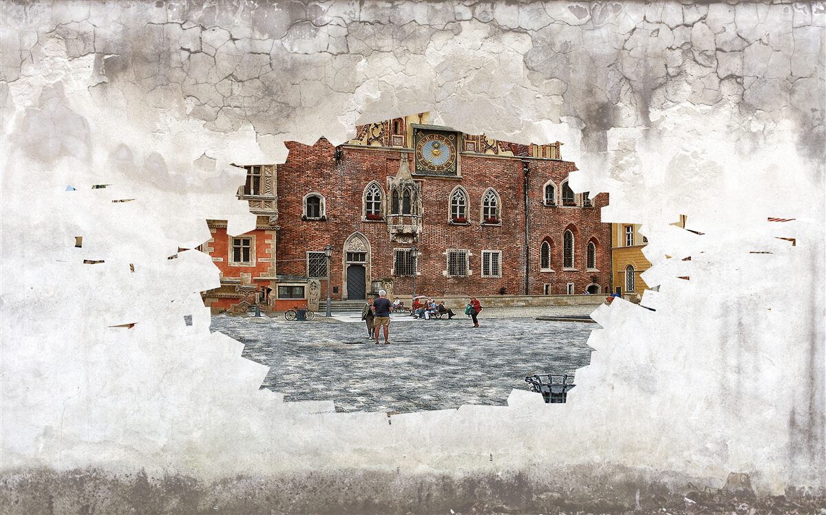 Fototapet o stradă dintr-un orășel liniștit