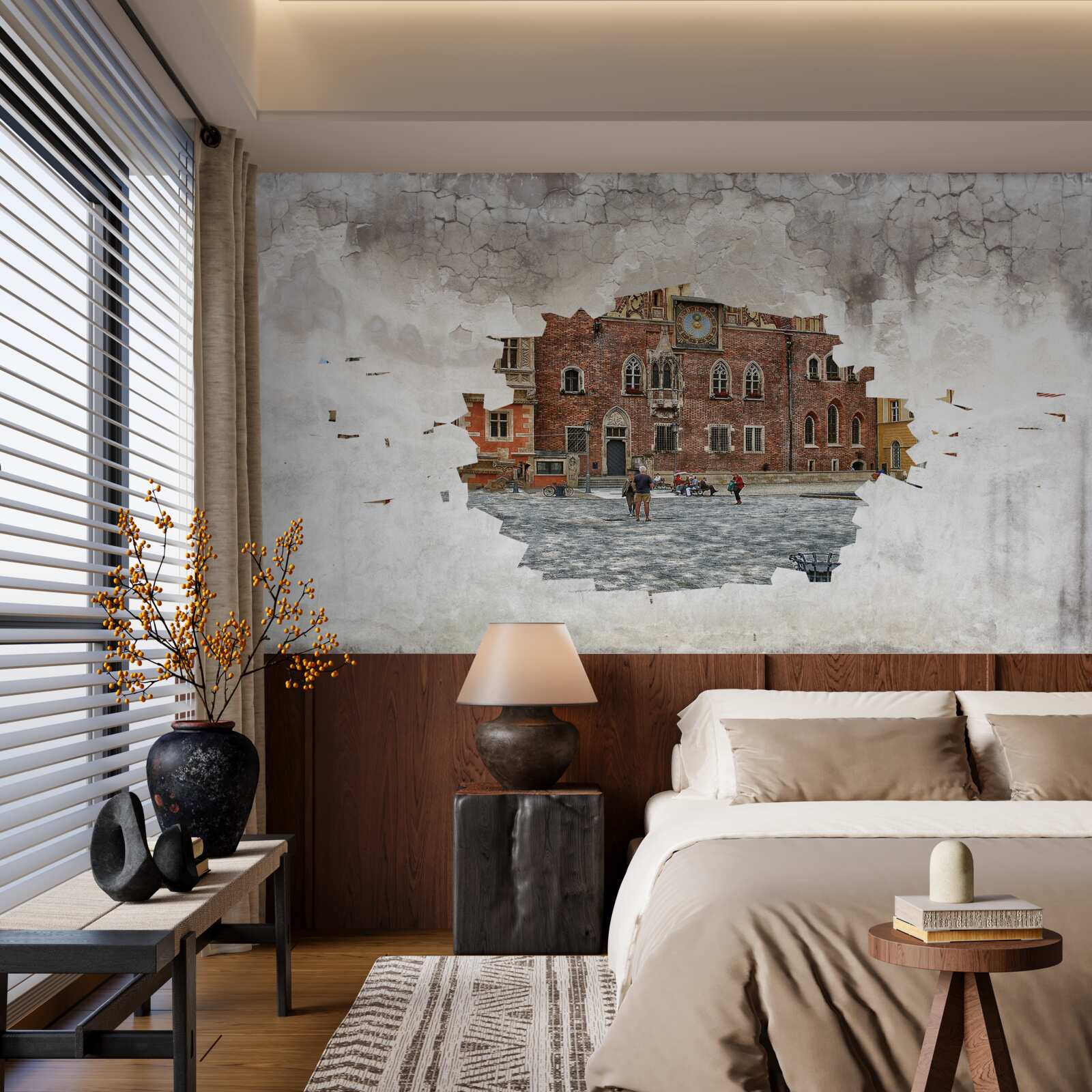 Fototapet o stradă dintr-un orășel liniștit