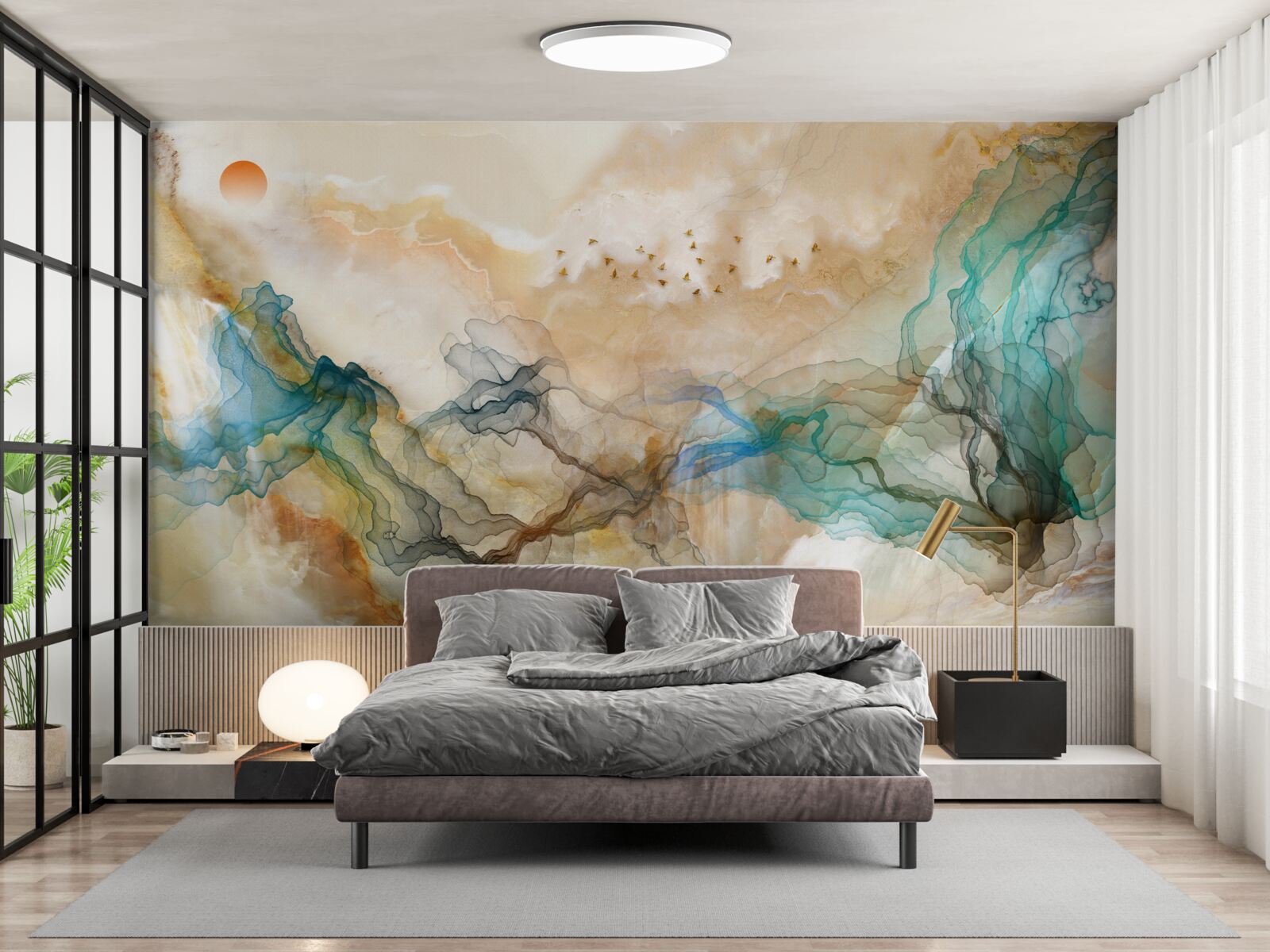 Fototapet Peisaj japonez în stil abstract