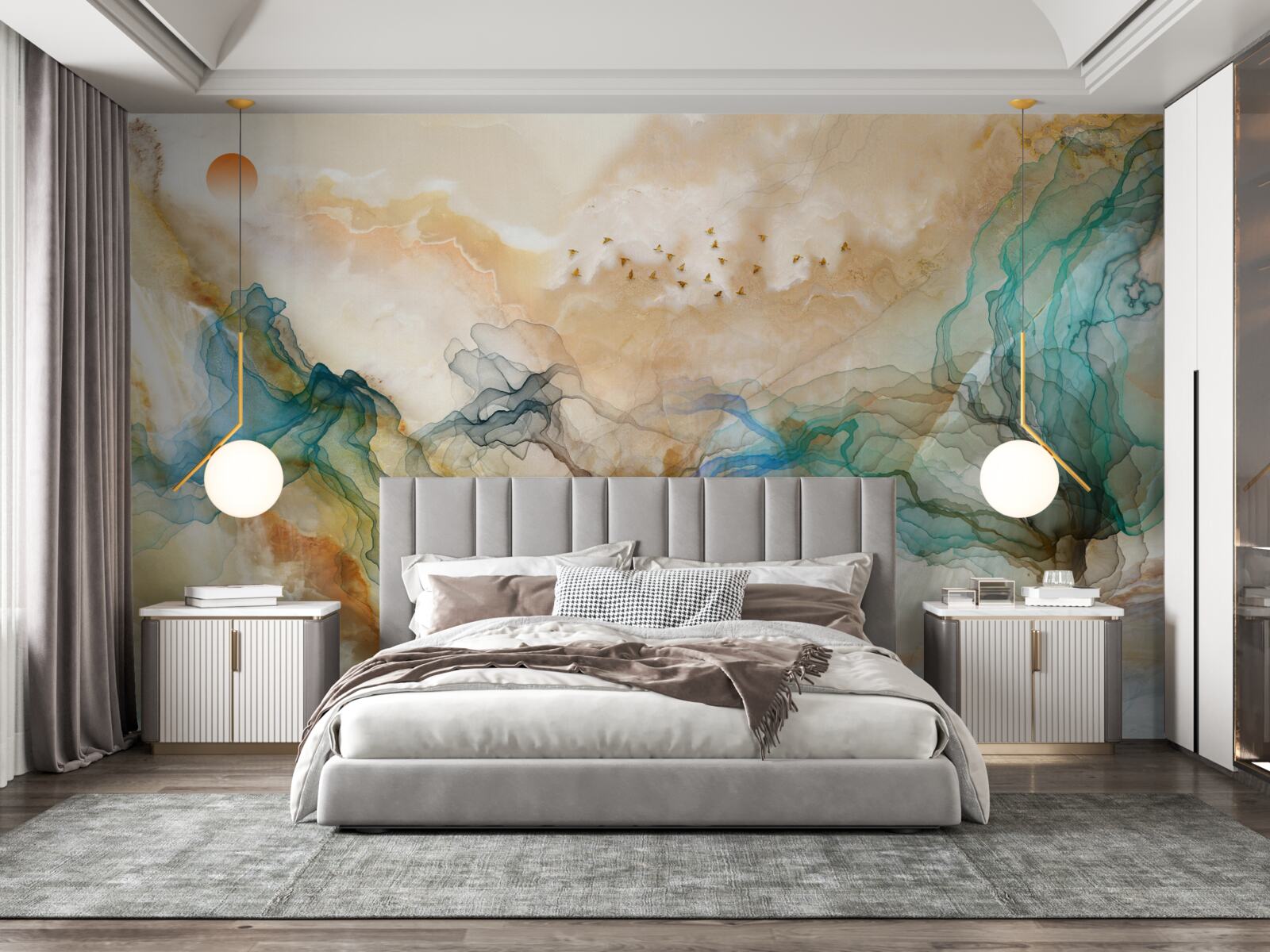 Fototapet Peisaj japonez în stil abstract