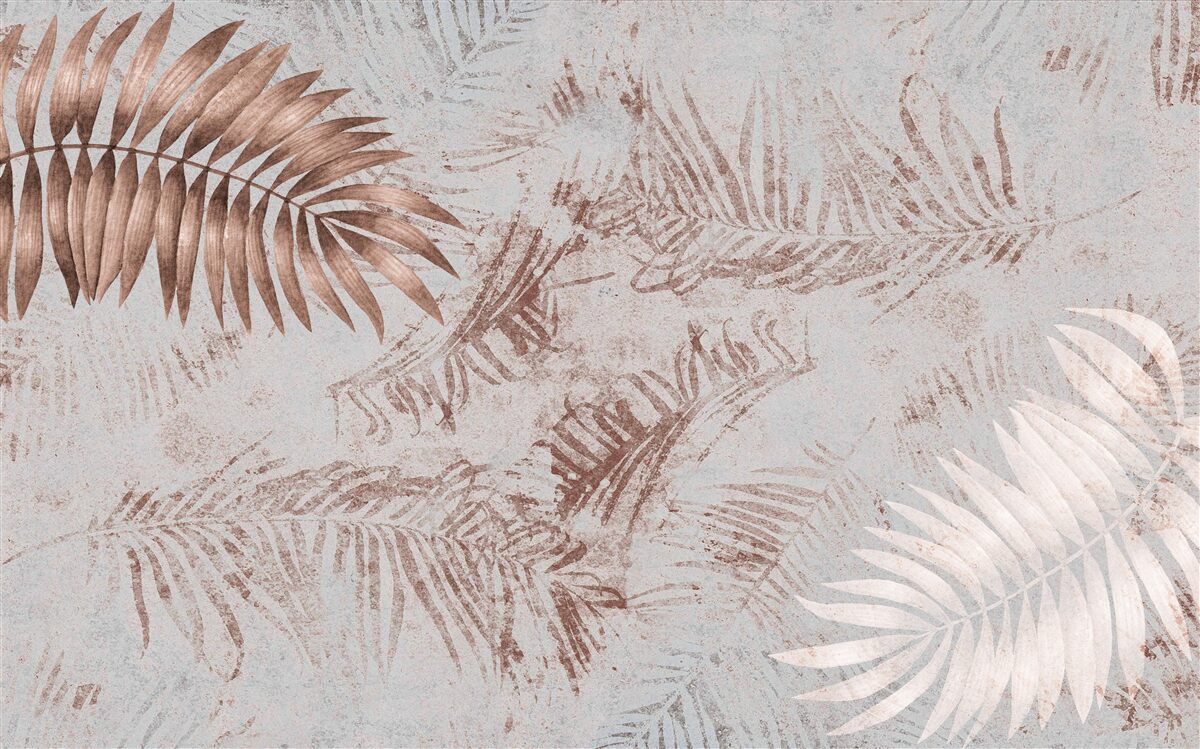 Fototapet ferigă maro și albă