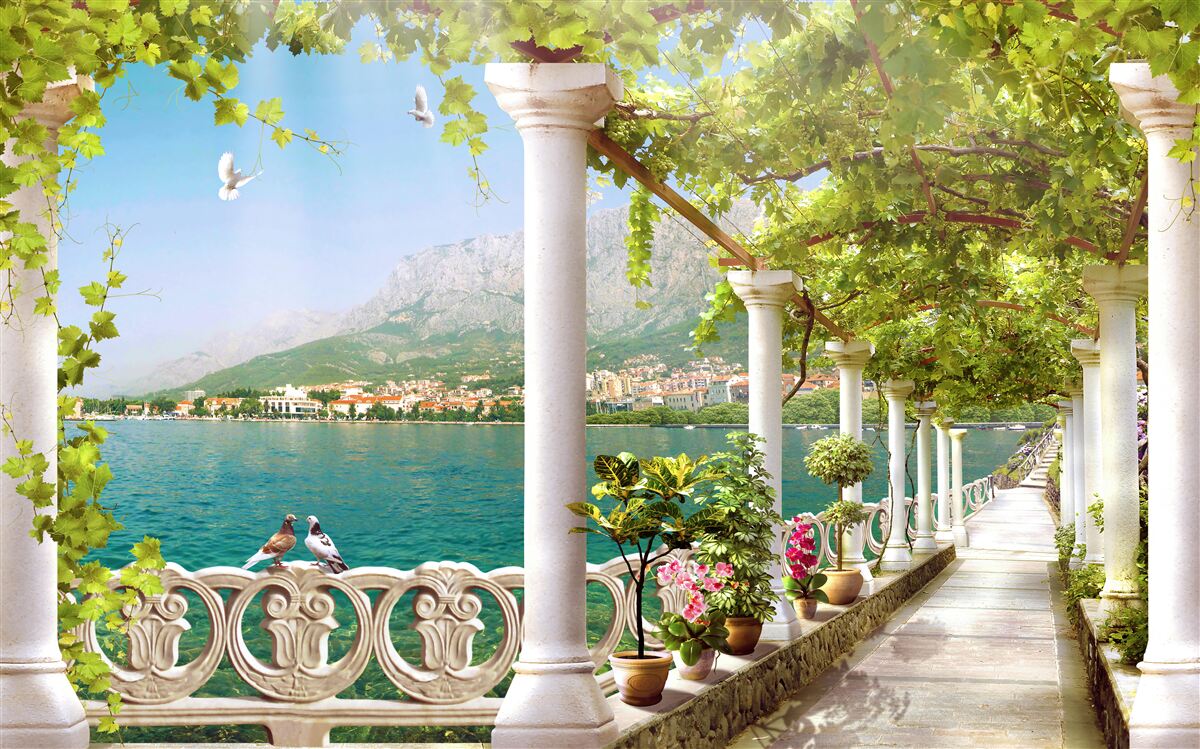 Fototapet vedere a zonei dinspre terasament