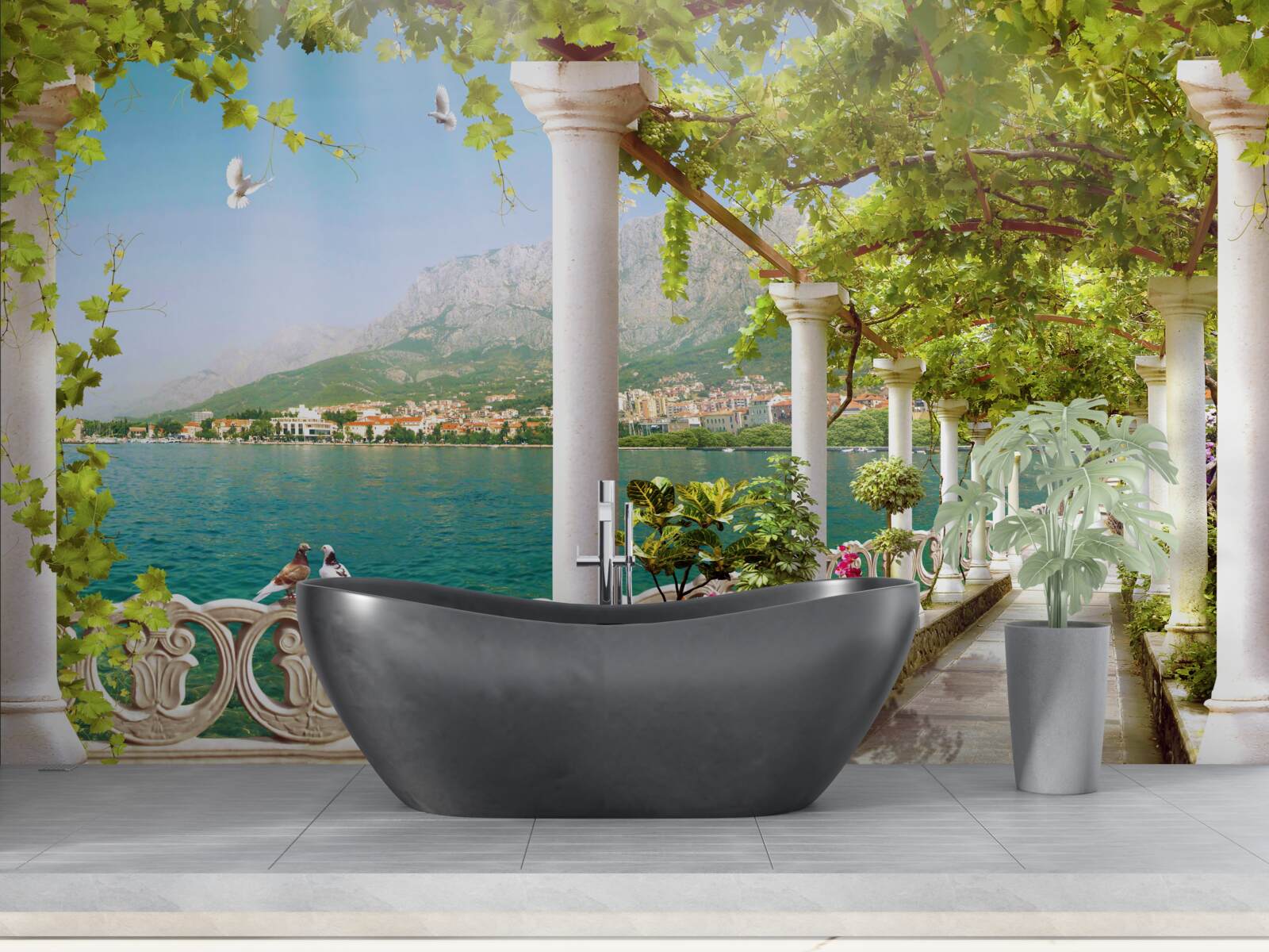 Fototapet vedere a zonei dinspre terasament