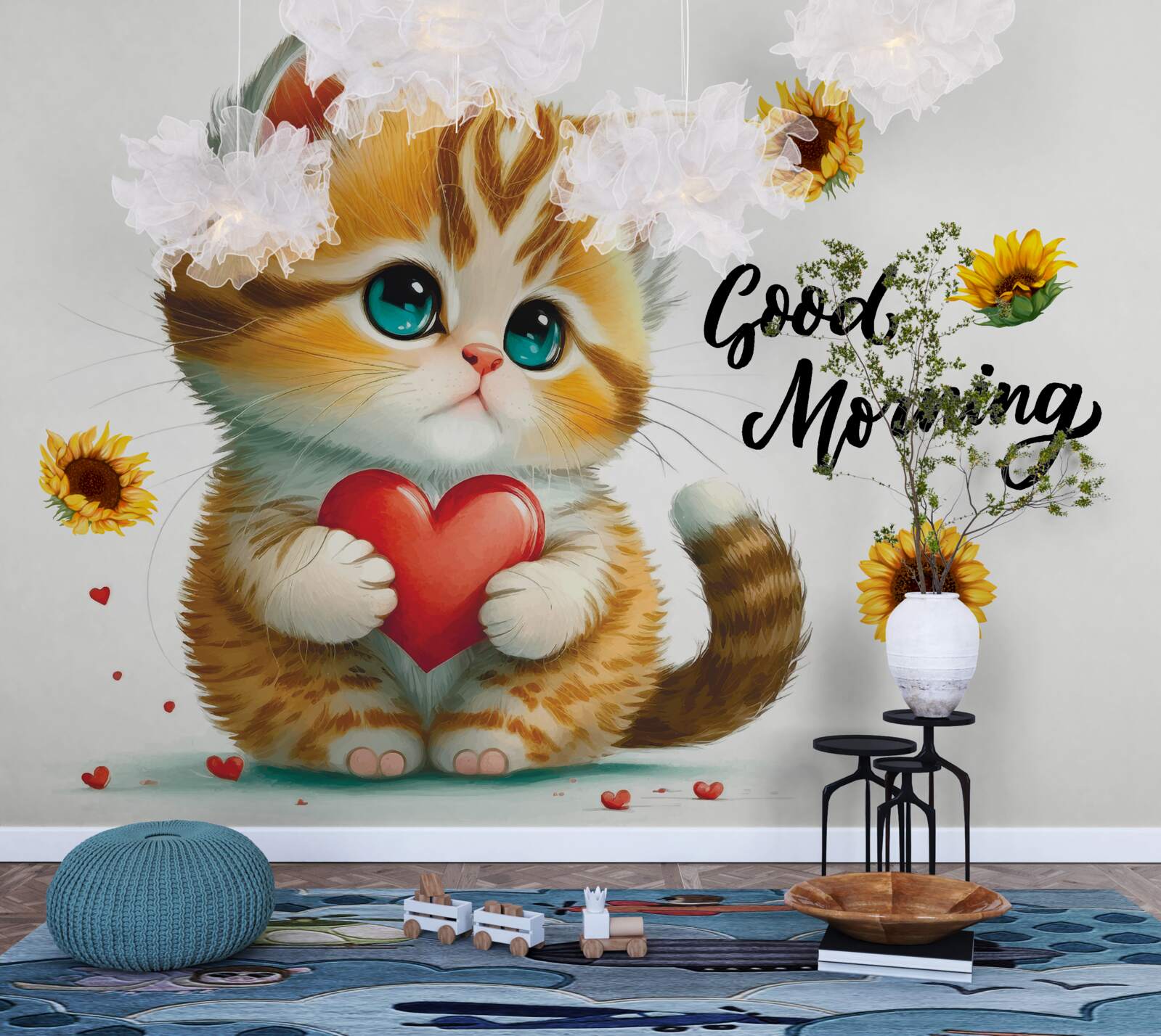 Fototapet o pisică cu dorințe