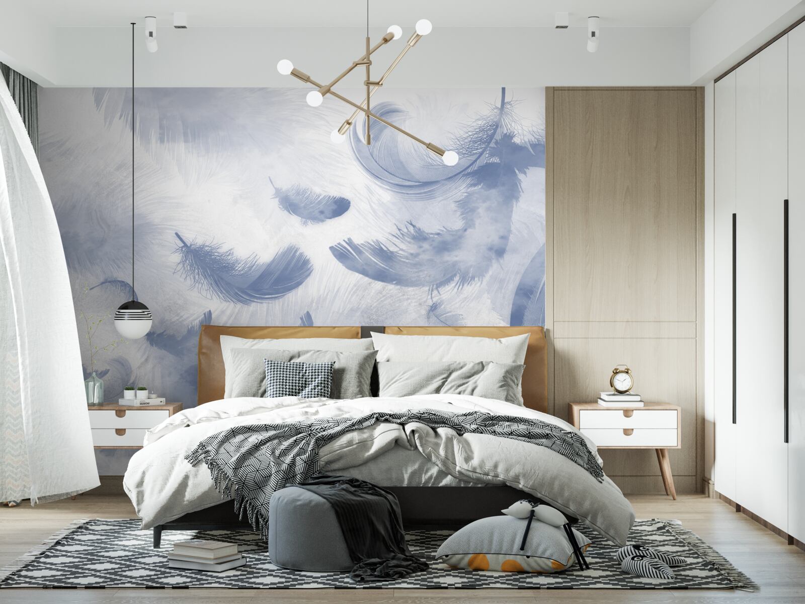 Fototapet pene zburătoare ale cerului