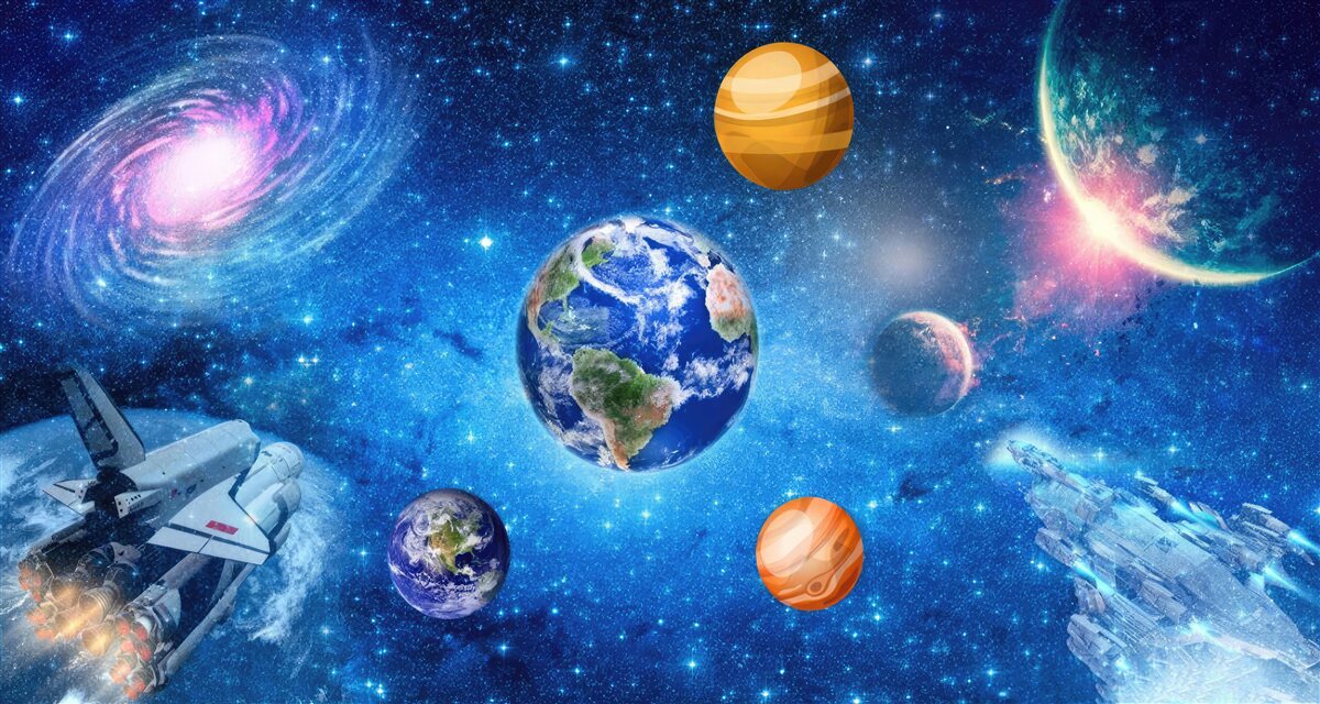 Fototapet planetele și spațiul lor