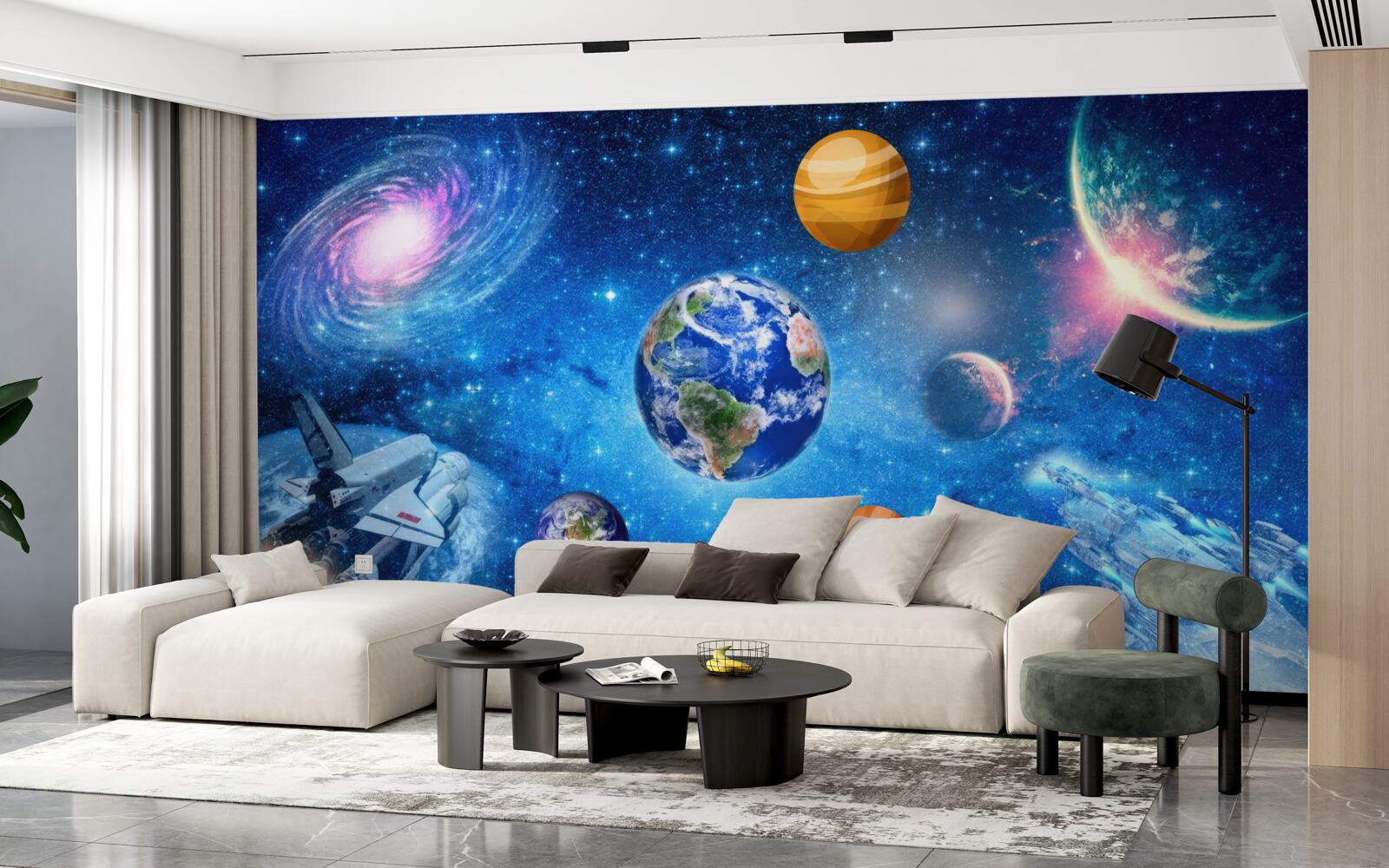 Fototapet planetele și spațiul lor