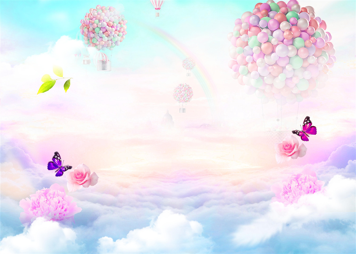 Fototapet bile de aer și fluturi zburători