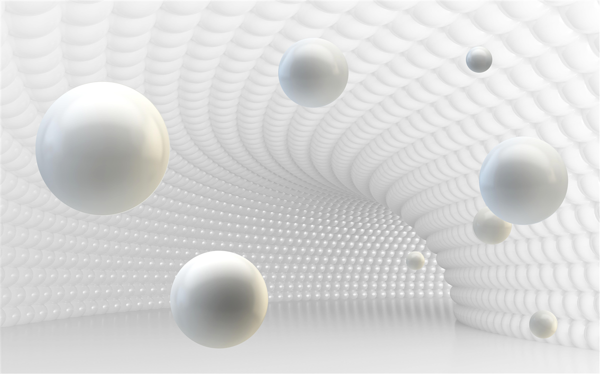 Fototapet bile albe plutitoare pe coridor