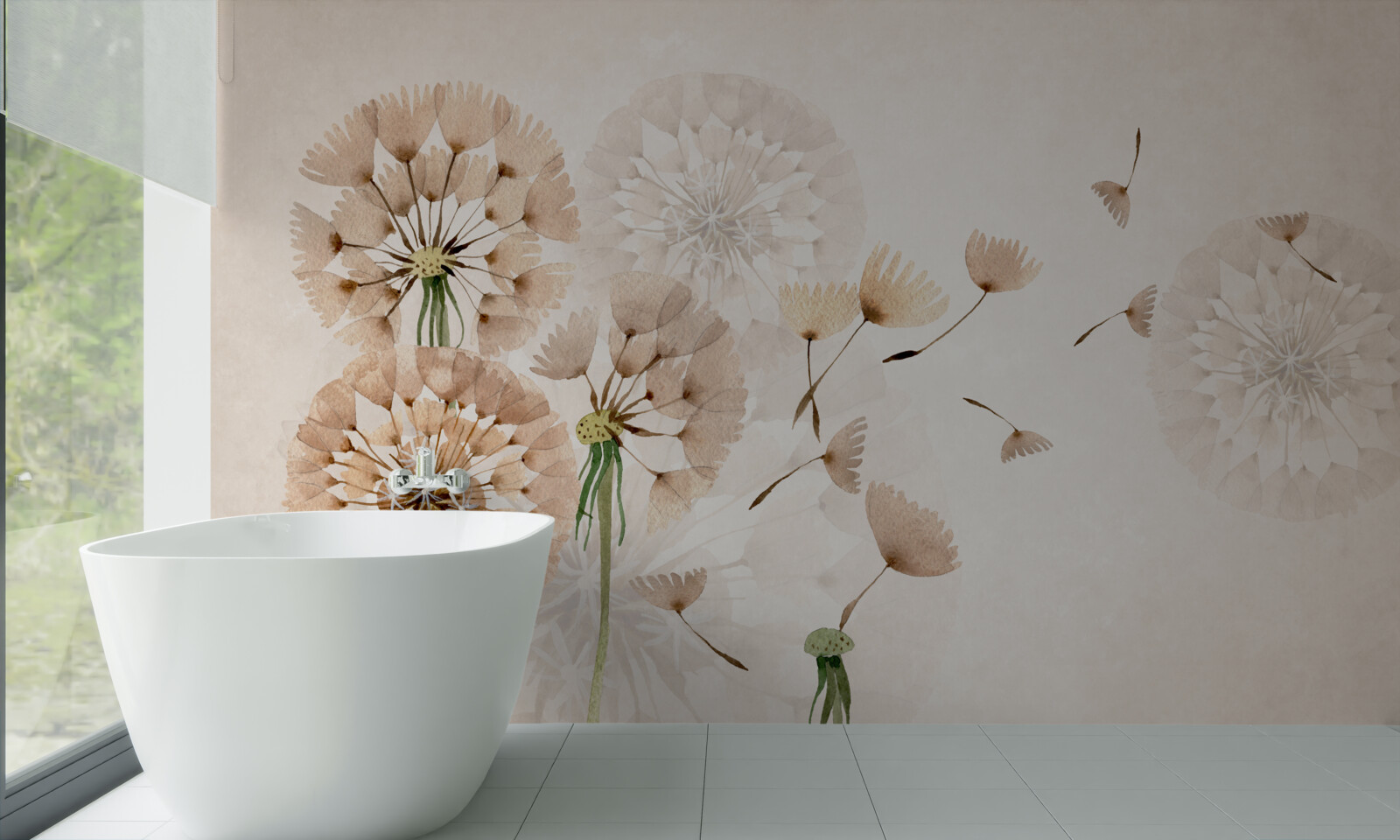 Fototapet vaporizarea pufului de păpădie