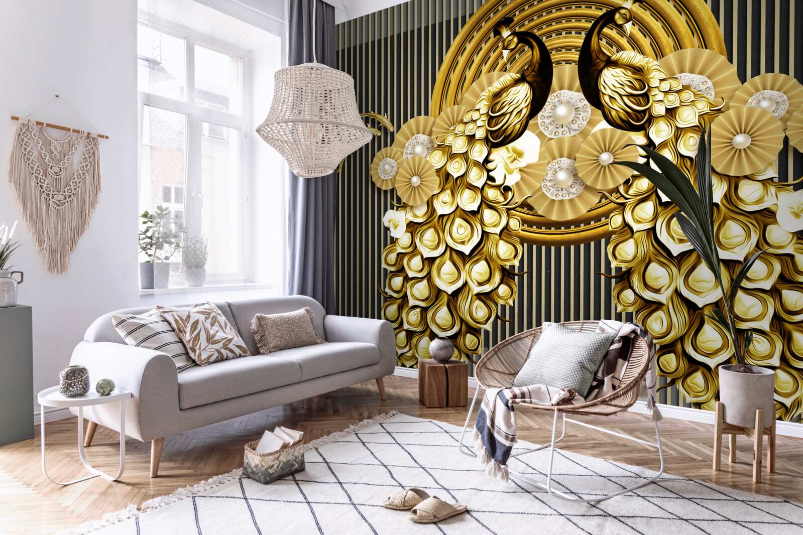 Fototapet produse cu imagini de păuni