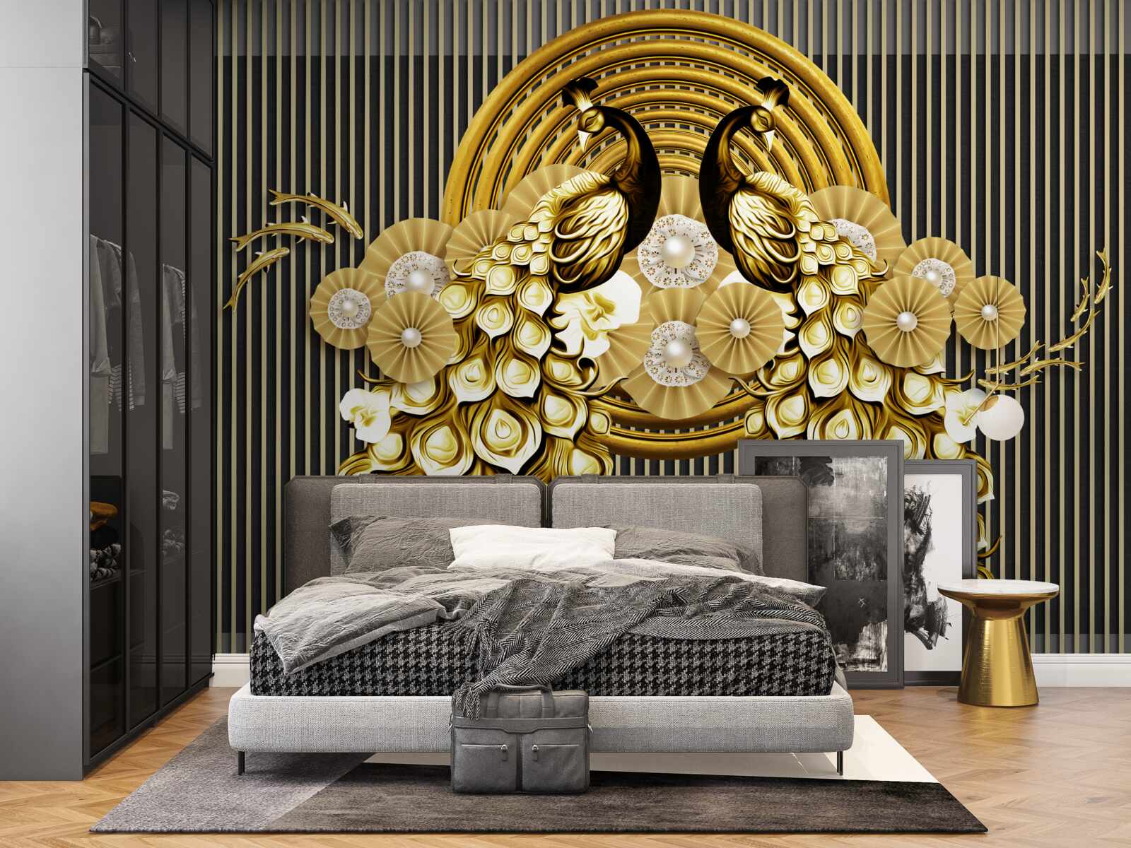 Fototapet produse cu imagini de păuni