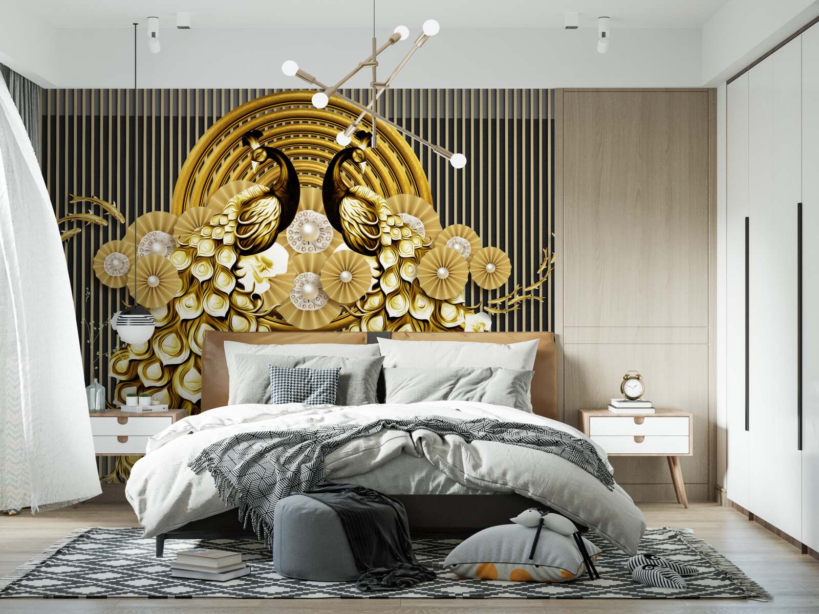 Fototapet produse cu imagini de păuni