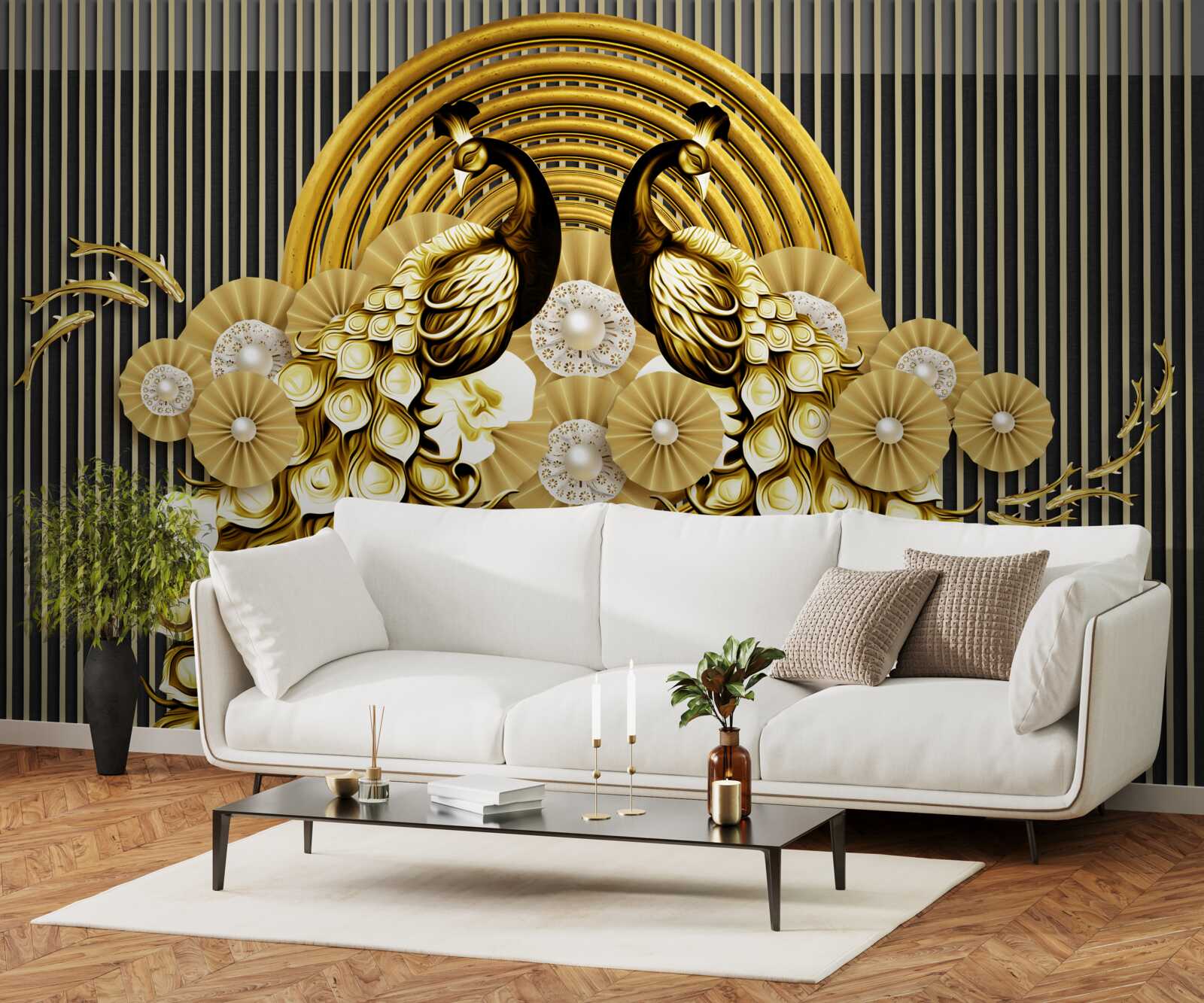 Fototapet produse cu imagini de păuni