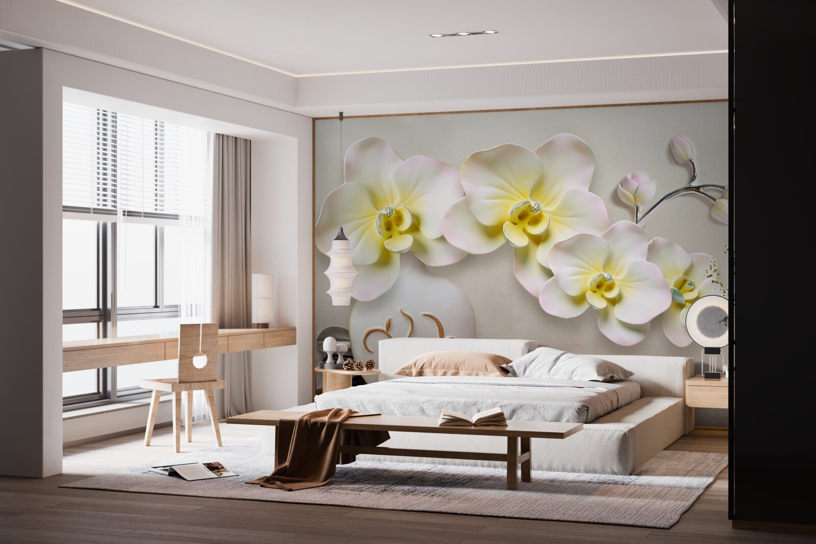 Fototapet flori de orhidee decorate