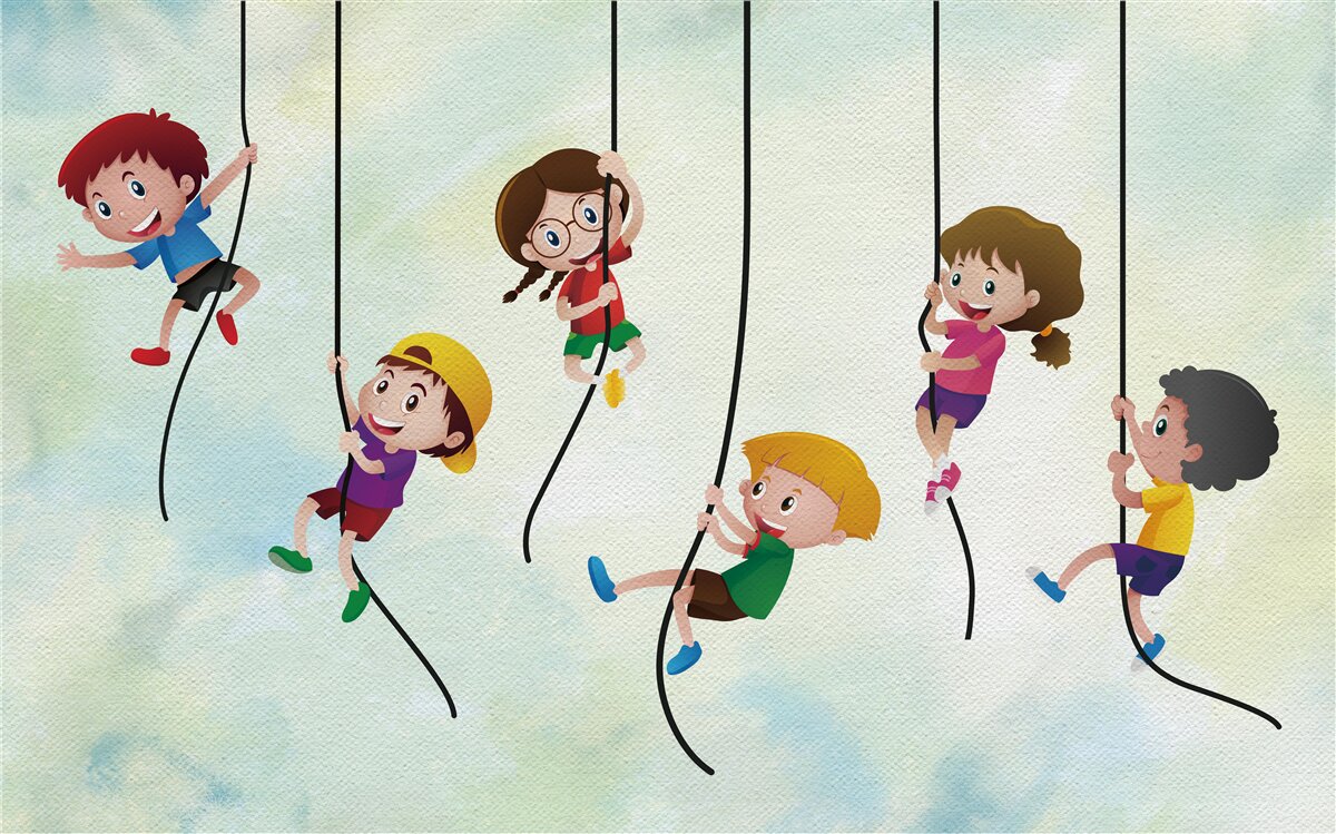 Fototapet băieți în corzi