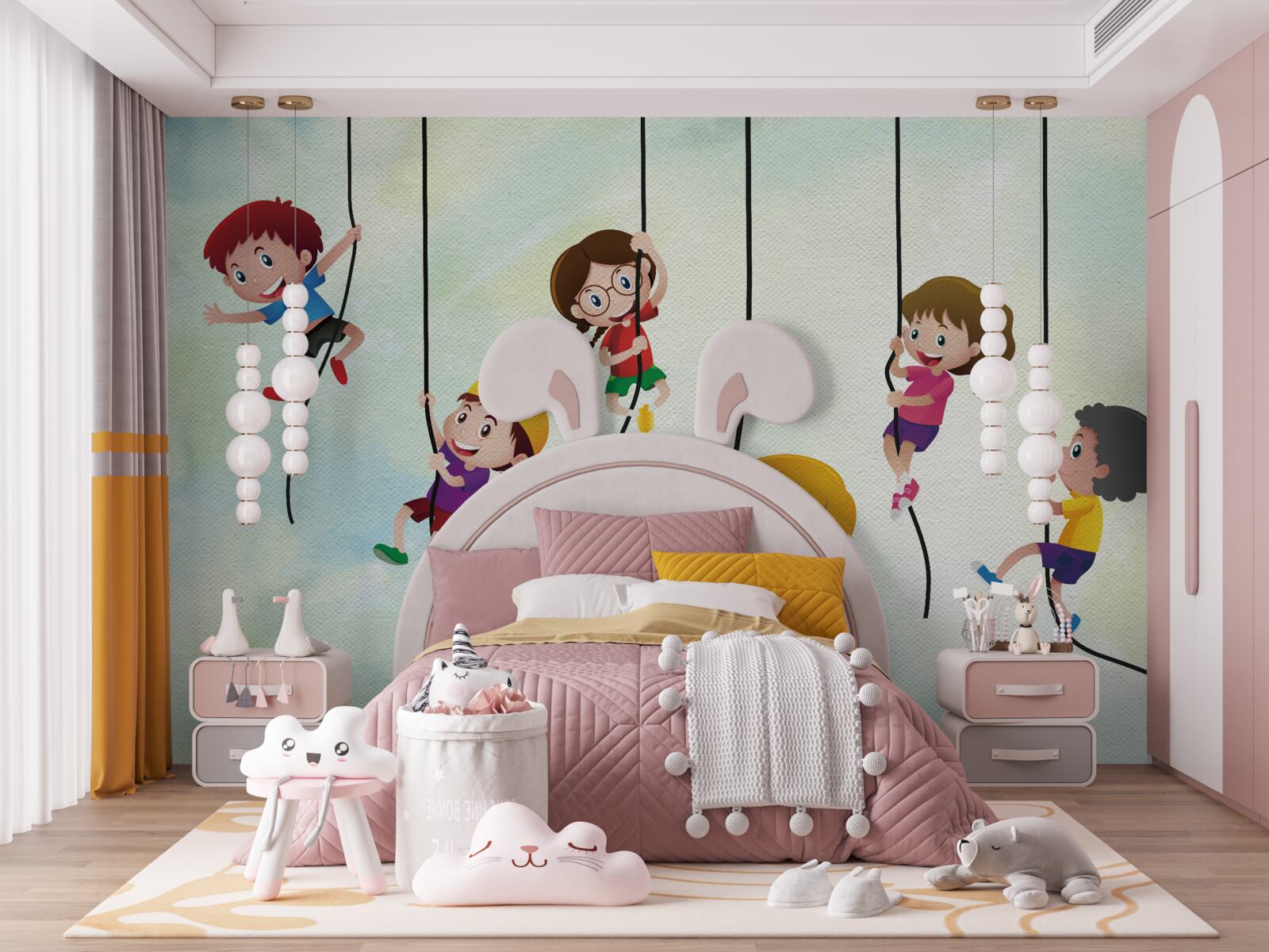 Fototapet băieți în corzi