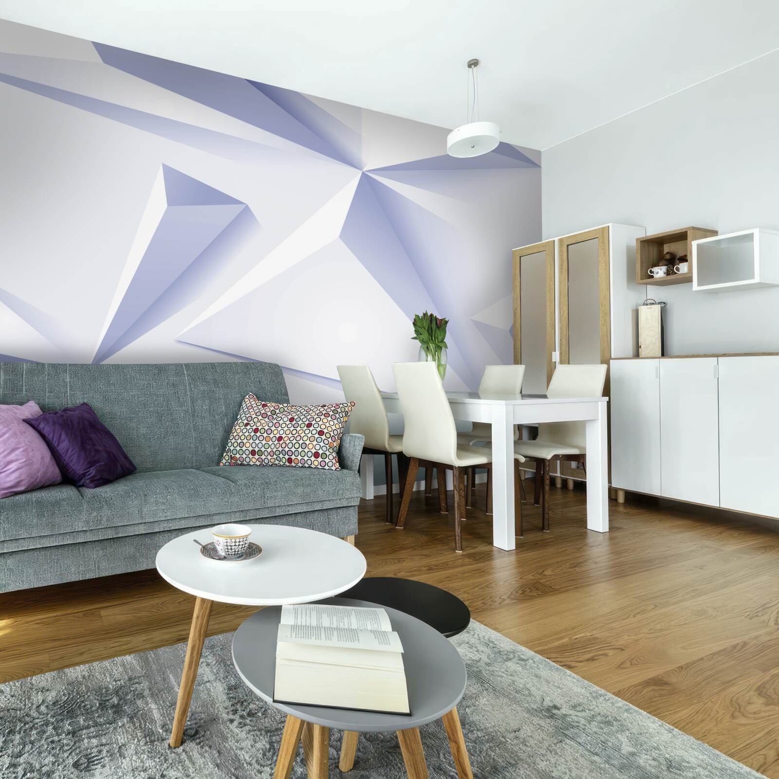 Fototapet lumină 3d piramide