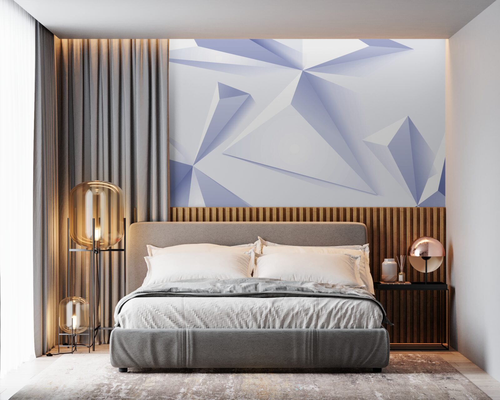 Fototapet lumină 3d piramide