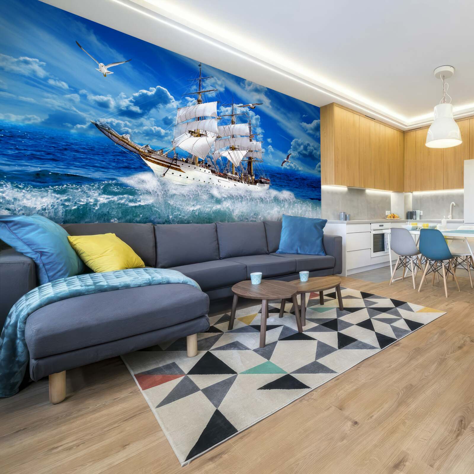 Fototapet nava învinge furtuna