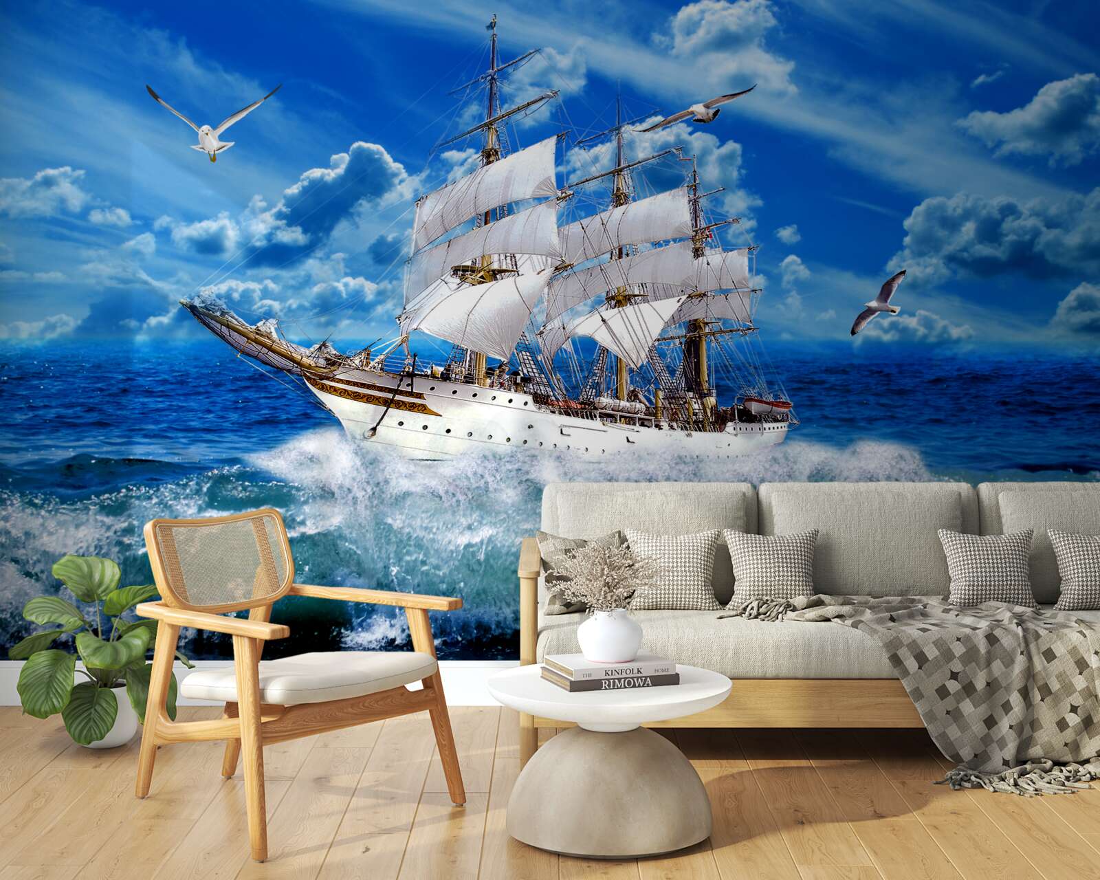 Fototapet nava învinge furtuna