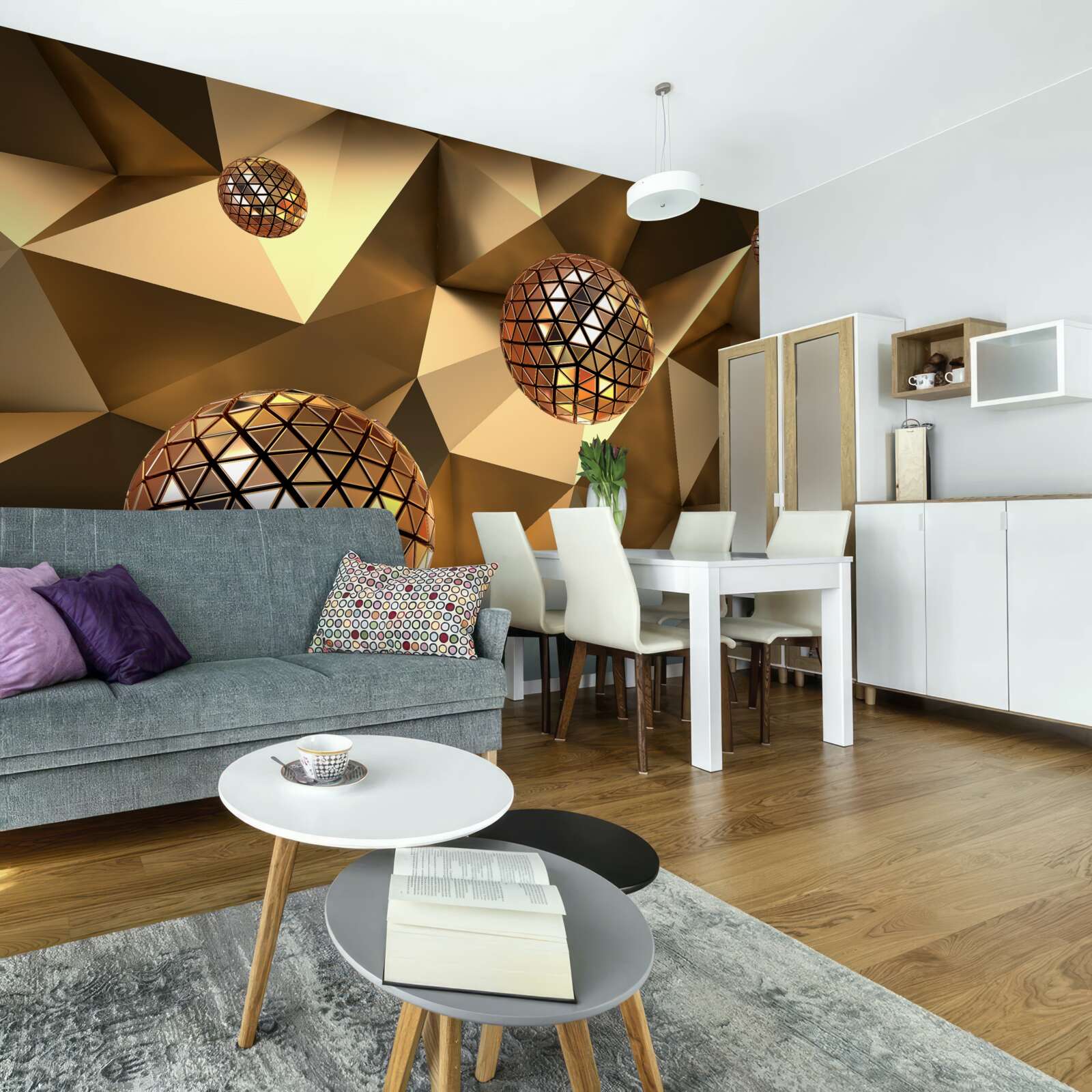 Fototapet 3d bile disco plutitoare