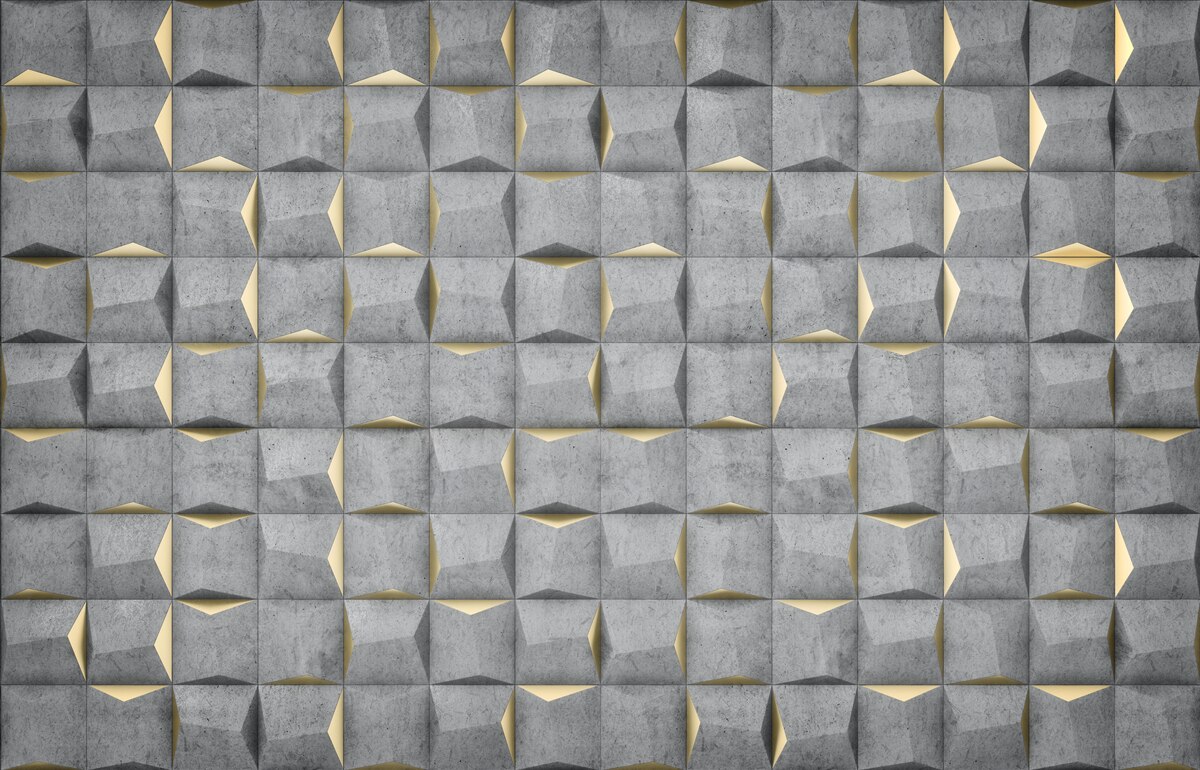 Fototapet dreptunghiuri 3d cu elemente aurii