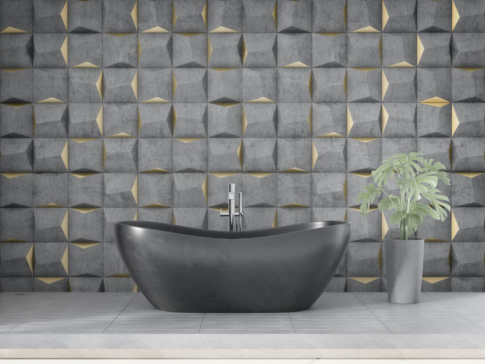 Fototapet dreptunghiuri 3d cu elemente aurii