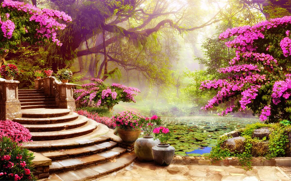 Fototapet peisaj cu zgomot