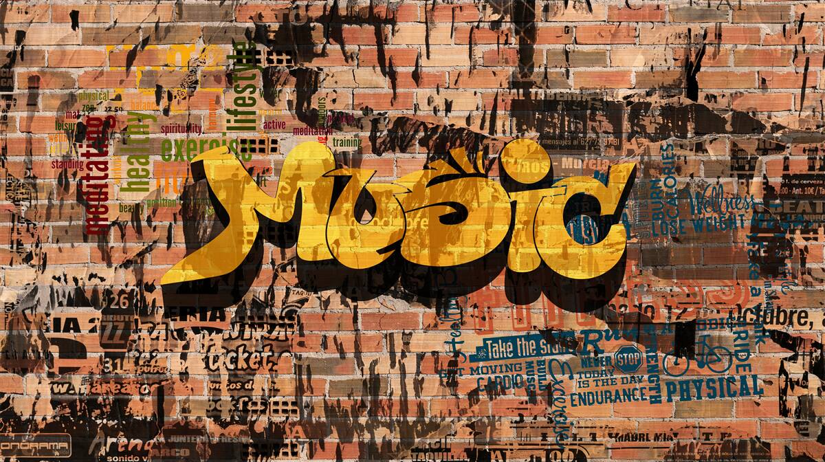 Fototapet graffiti în sunet