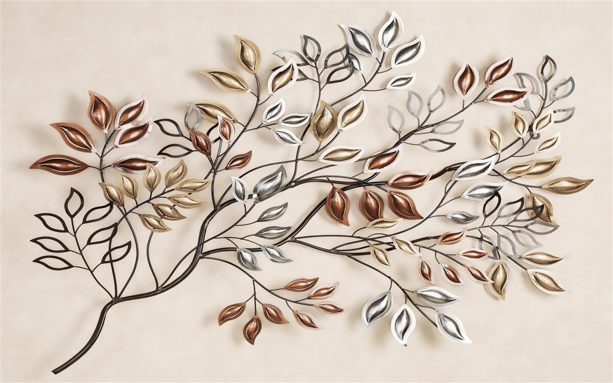 Fototapet frunze de metal pe o ramură