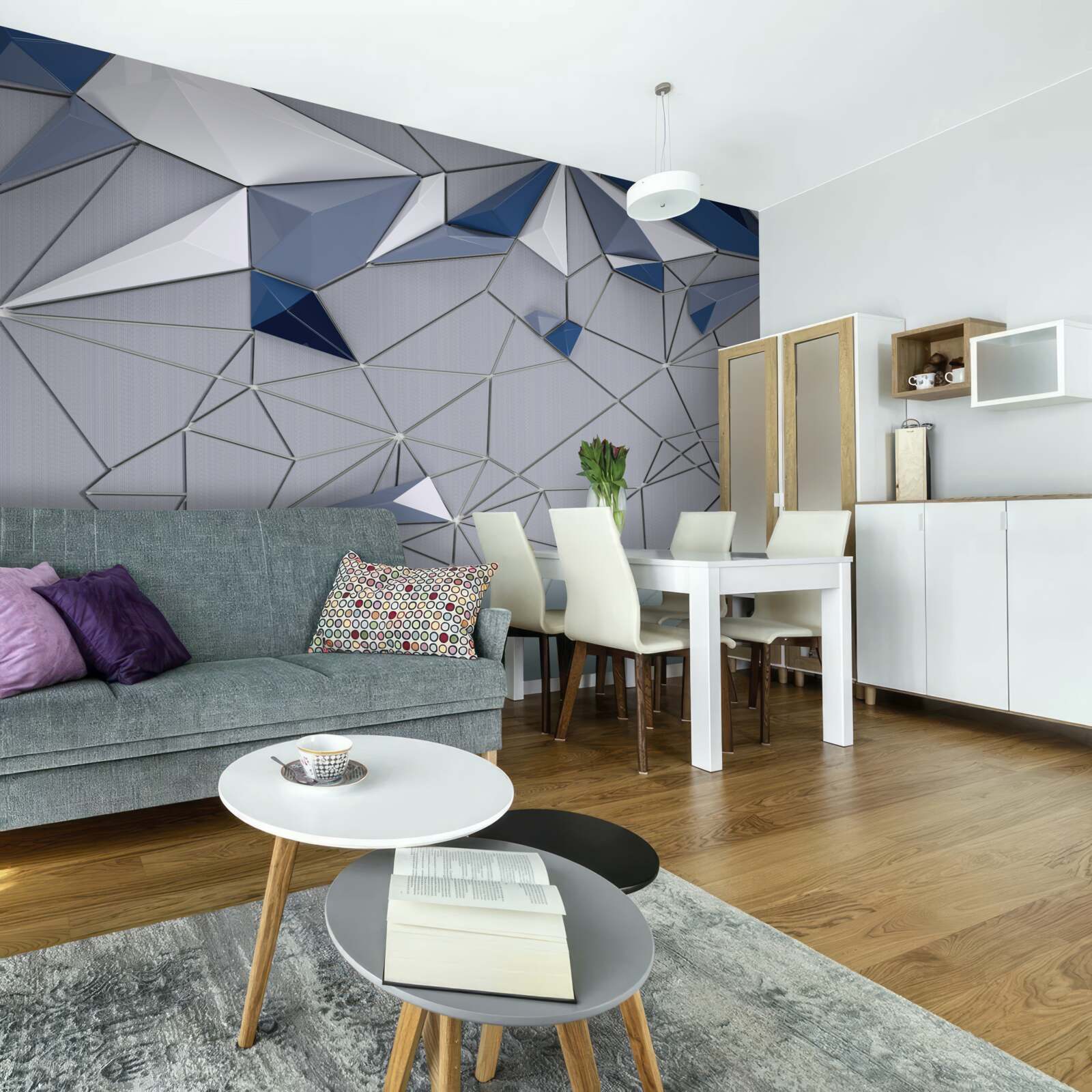 Fototapet marmură de sticlă albastră