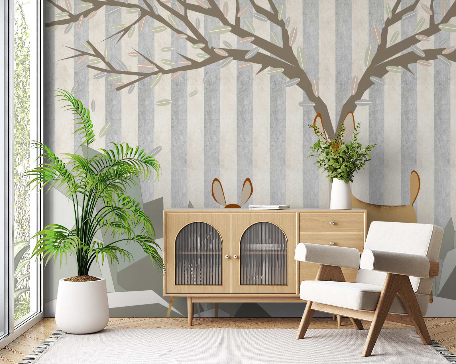 Fototapet cerb pe un fundal abstract