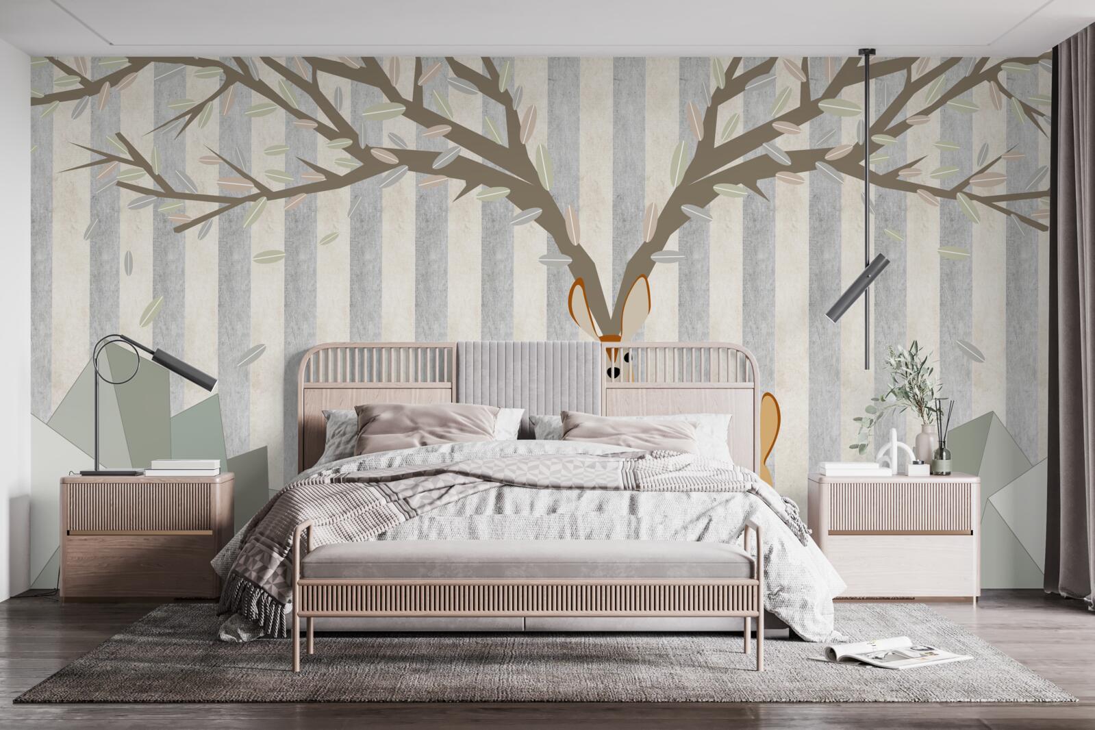 Fototapet cerb pe un fundal abstract