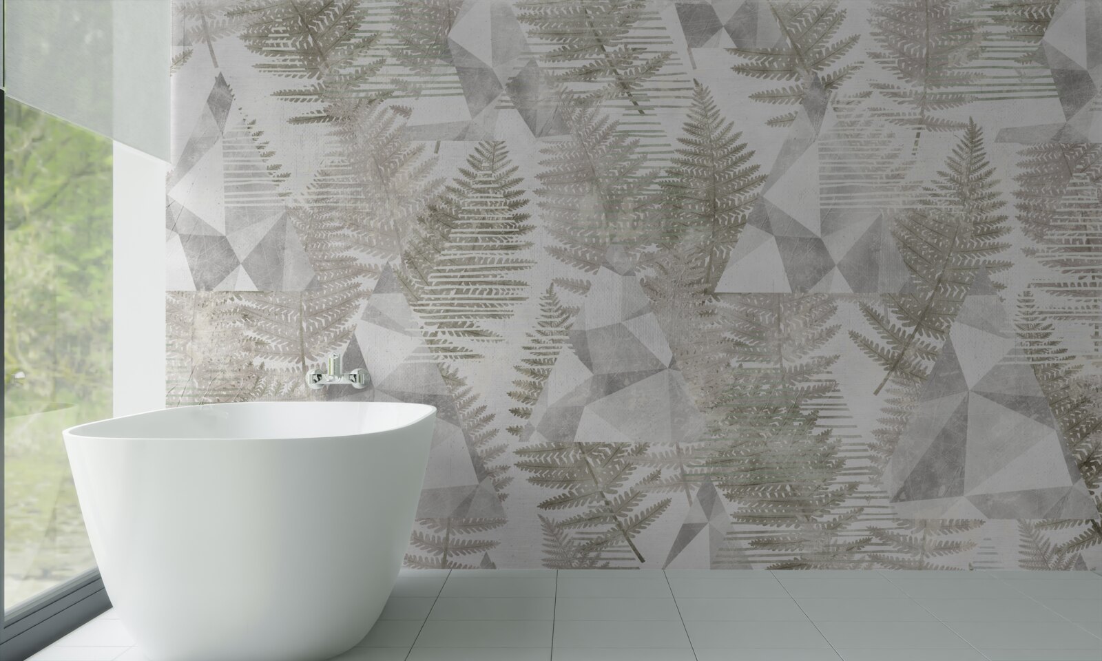 Fototapet abstract cu frunze tropicale