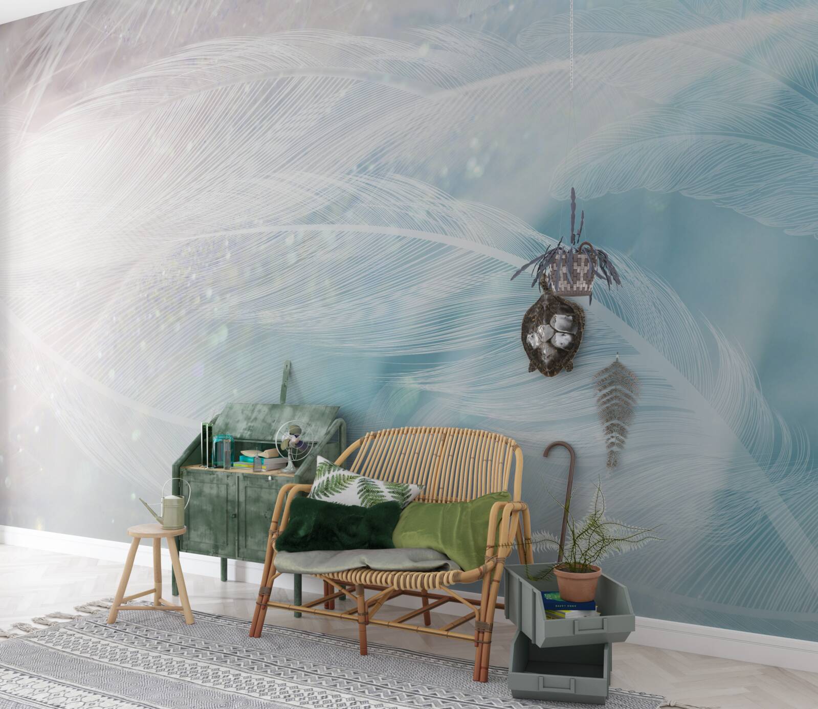 Fototapet pene în abstract