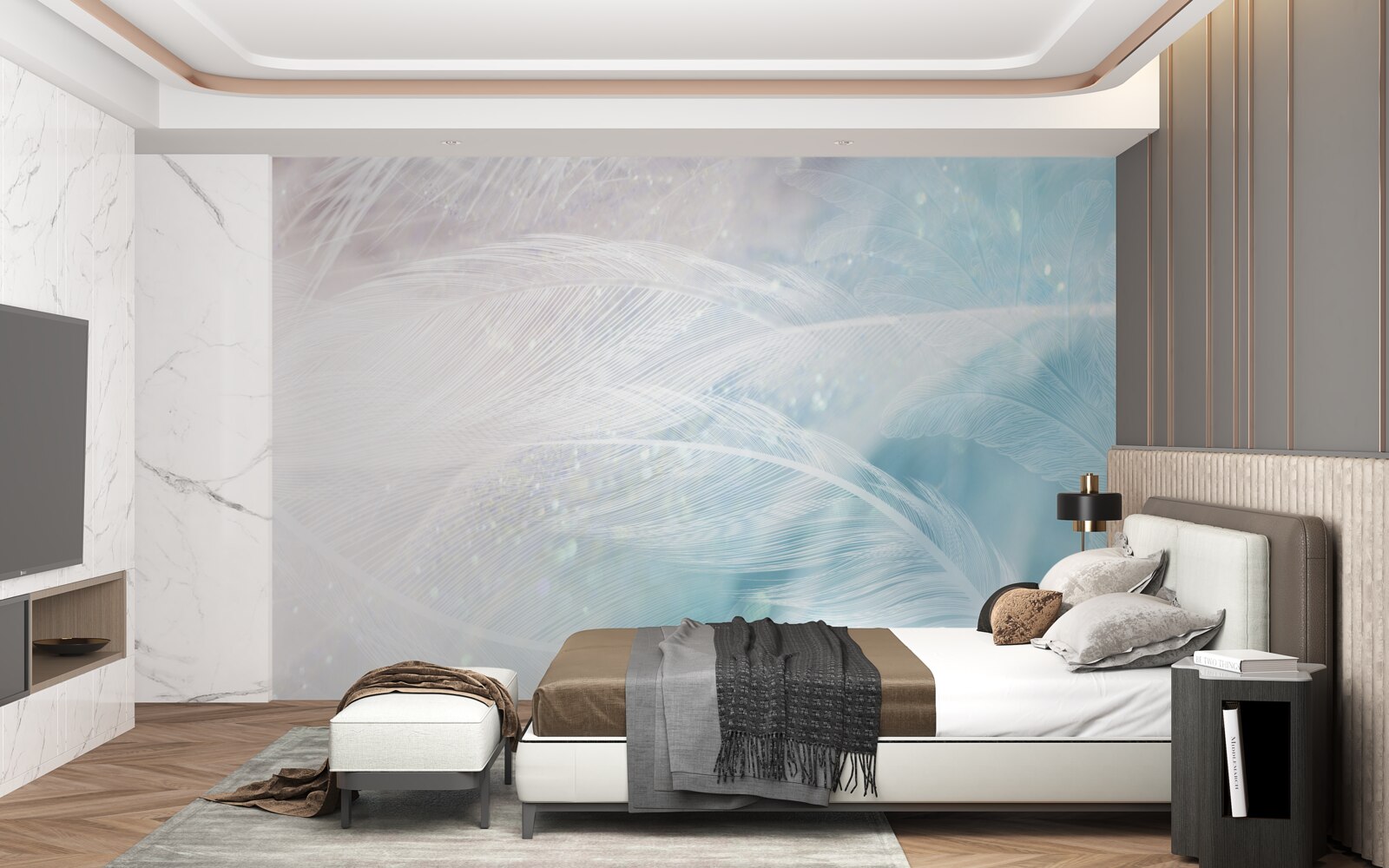 Fototapet pene în abstract