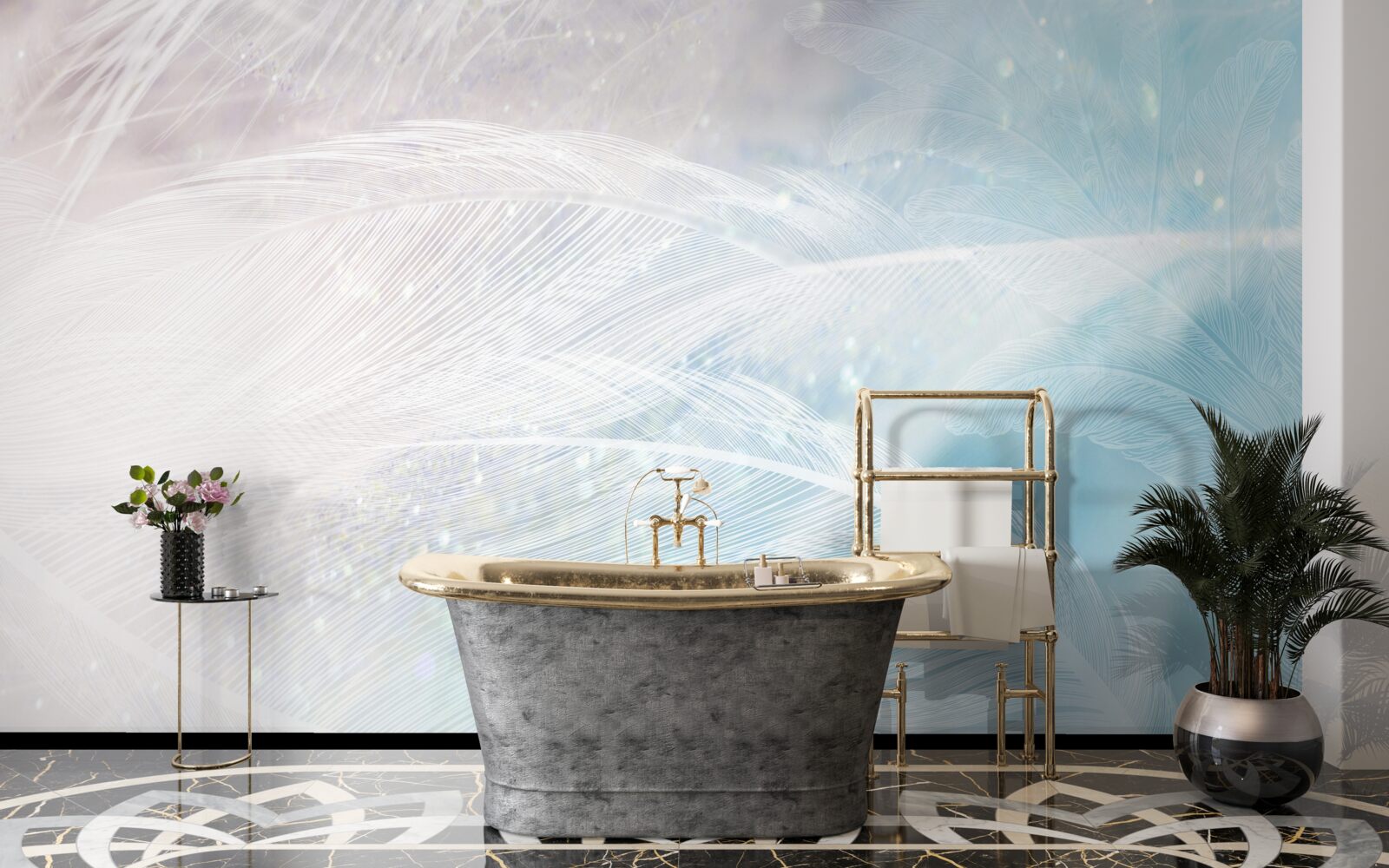 Fototapet pene în abstract