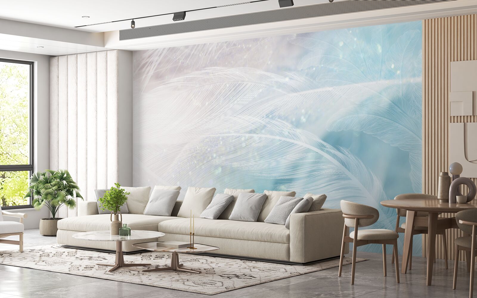 Fototapet pene în abstract