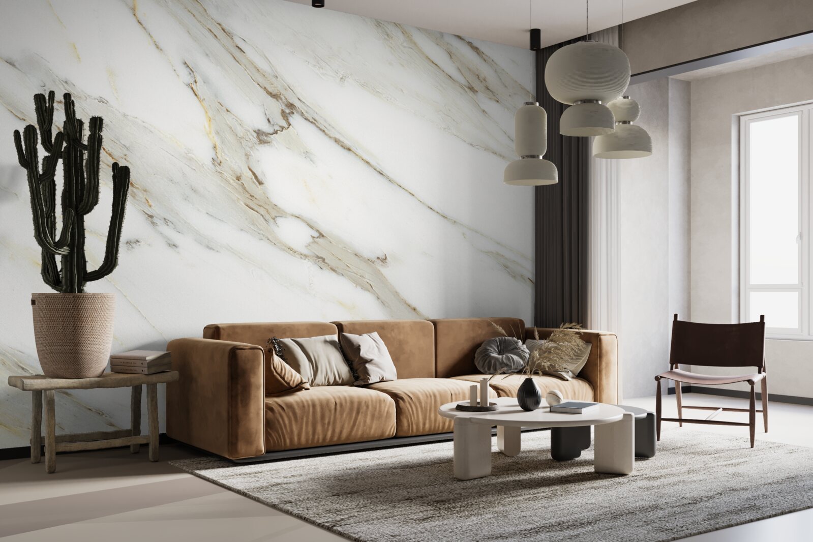 Fototapet aur și argint cu marmură